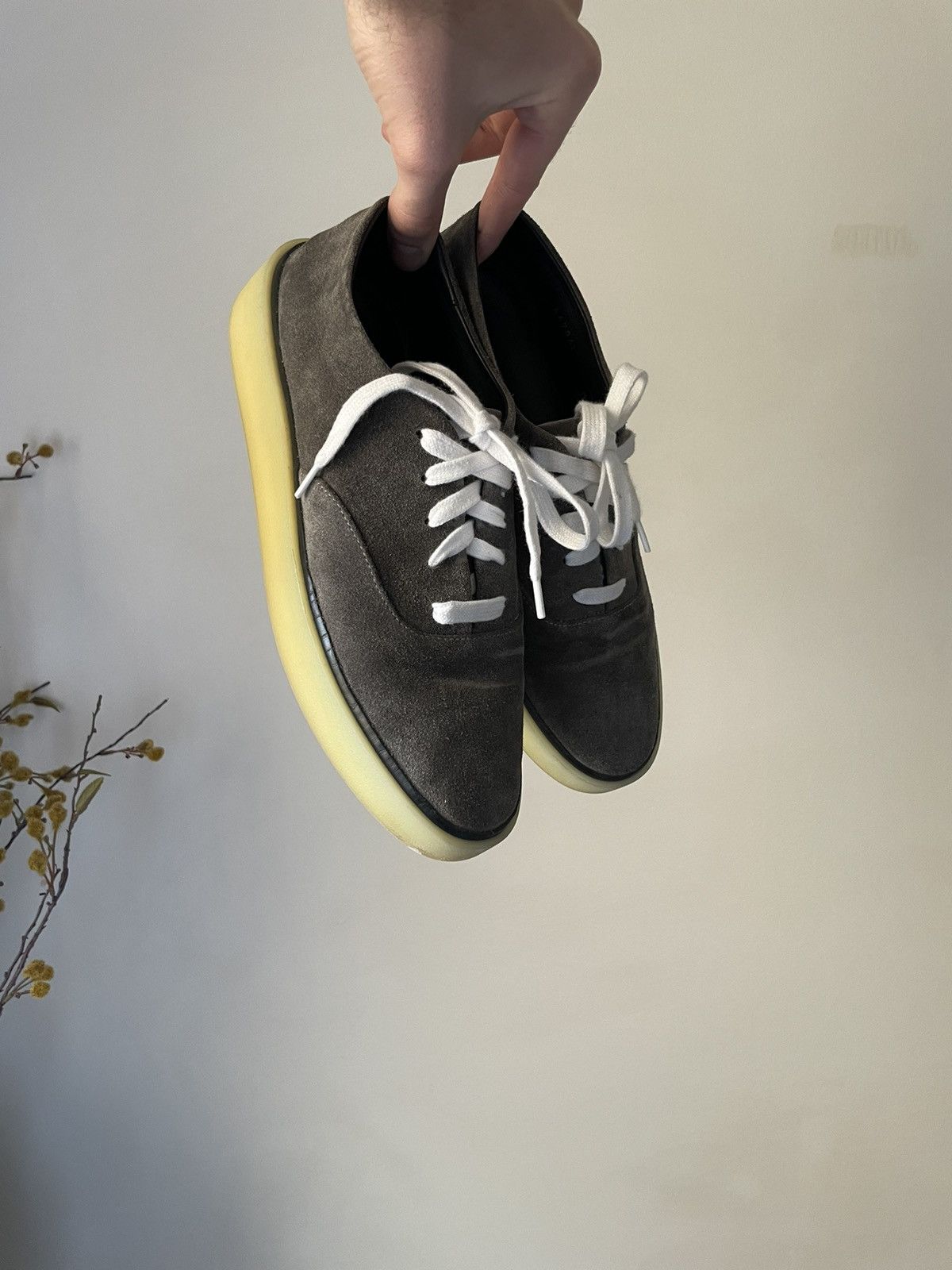 image of Ermenegildo Zegna x Fear Of God Zegna Suede Sneaker in Grey, Men's (Size 7)