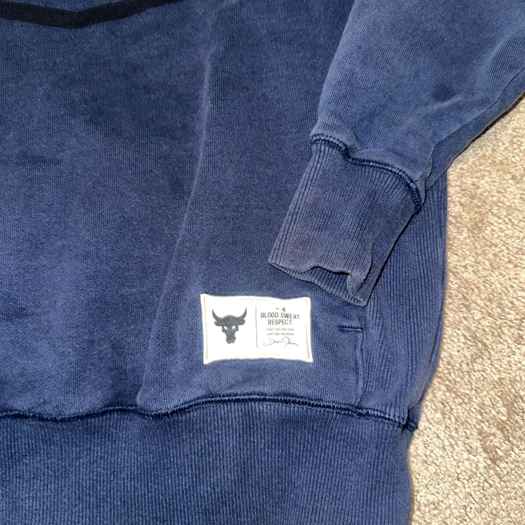 Under Armour Under Armour Project Rock Hoodie Mens S Pullover Blue Size US S / EU 44-46 / 1 - 2 Thumbnail