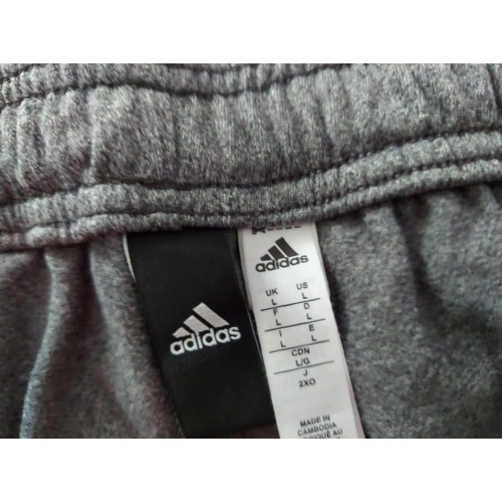 Adidas adidas Pants Jogger Athletic L Mens Gray Black Size US 33 - 4 Thumbnail
