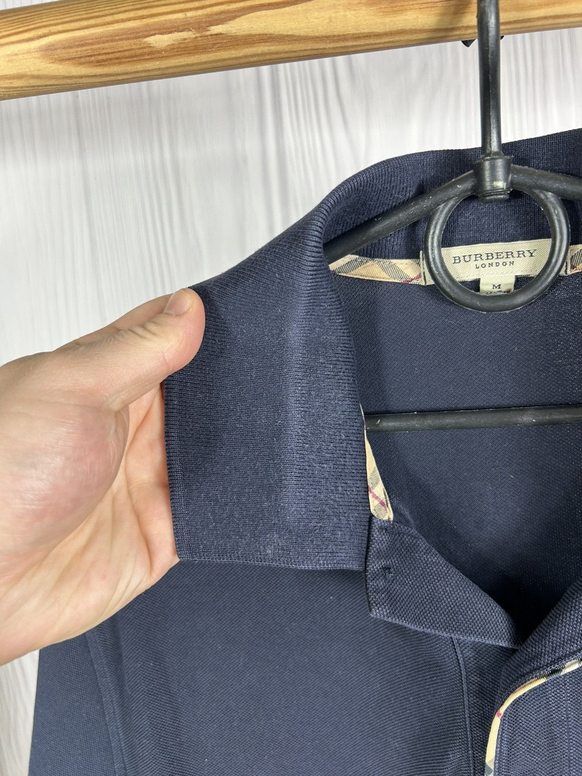 Burberry Burberry London Dark Blue Polo Shirt Size M Size US M / EU 48-50 / 2 - 9 Thumbnail