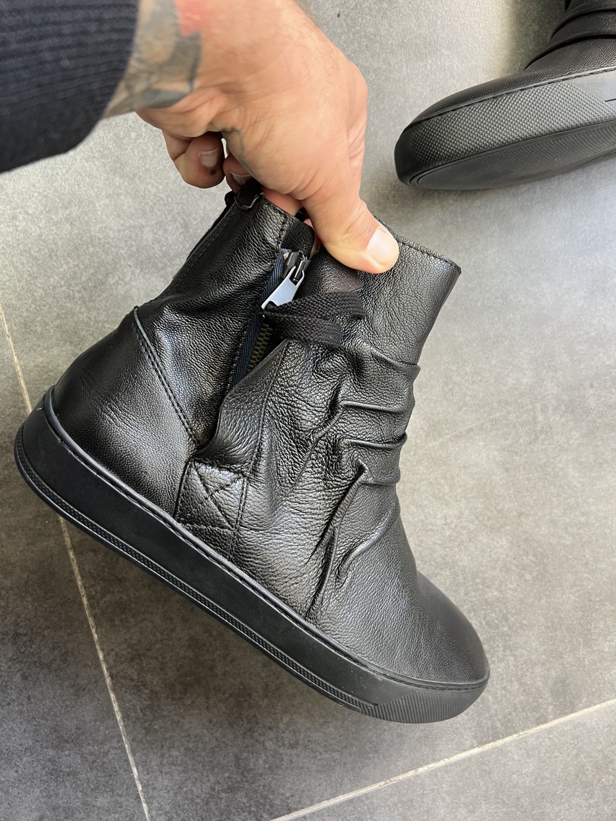 Alexandre Plokhov Rick Owens type leather artisanal zip boots Size US 10 / EU 43 - 7 Thumbnail