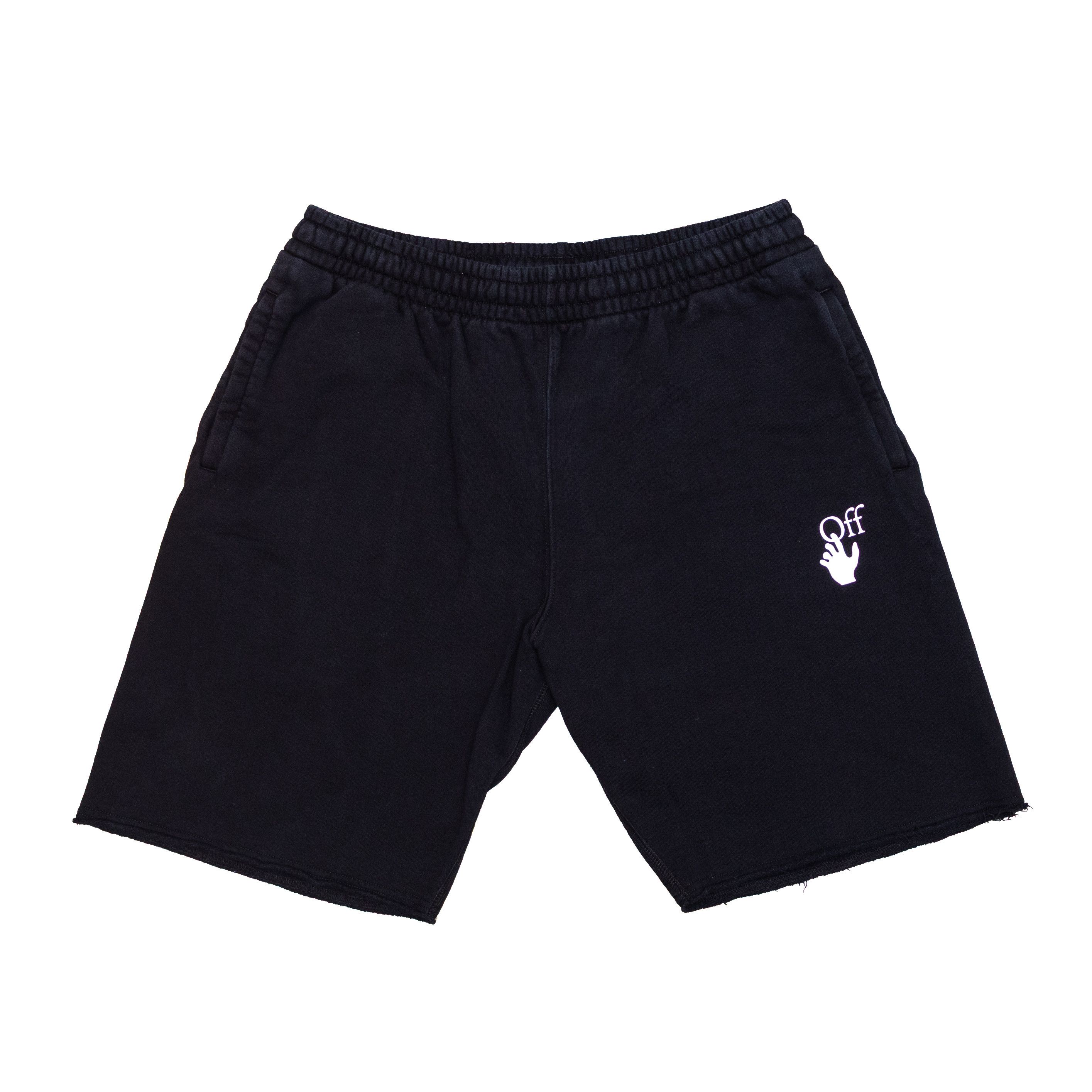 Off-White Off-White Virgil Abloh Men’s Black Cotton Sweat Shorts Logo Size US 36 / EU 52 - 1 Thumbnail