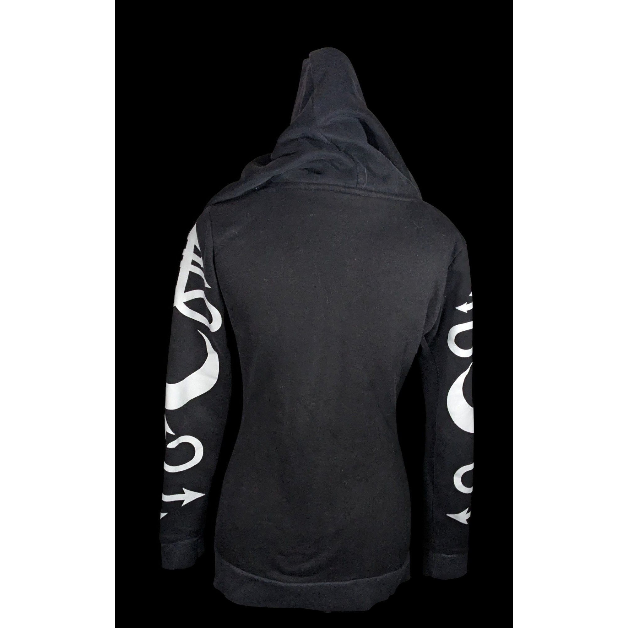 Other Restyle Gothic Witch Occult Symbol Black Zip Hoodie Size S / US 4 / IT 40 - 6 Thumbnail