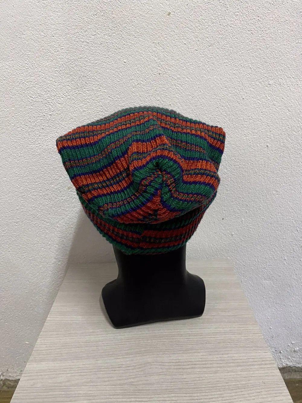 Japanese Brand × Vintage Japanese Brand Stripe Design Beanie Hat Size ONE SIZE - 4 Thumbnail