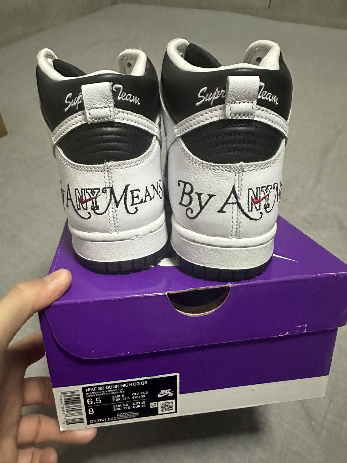 Nike Nike SB Dunk High Supreme By Any Means Black Size US 6.5 / IT 36.5 - 6 Thumbnail