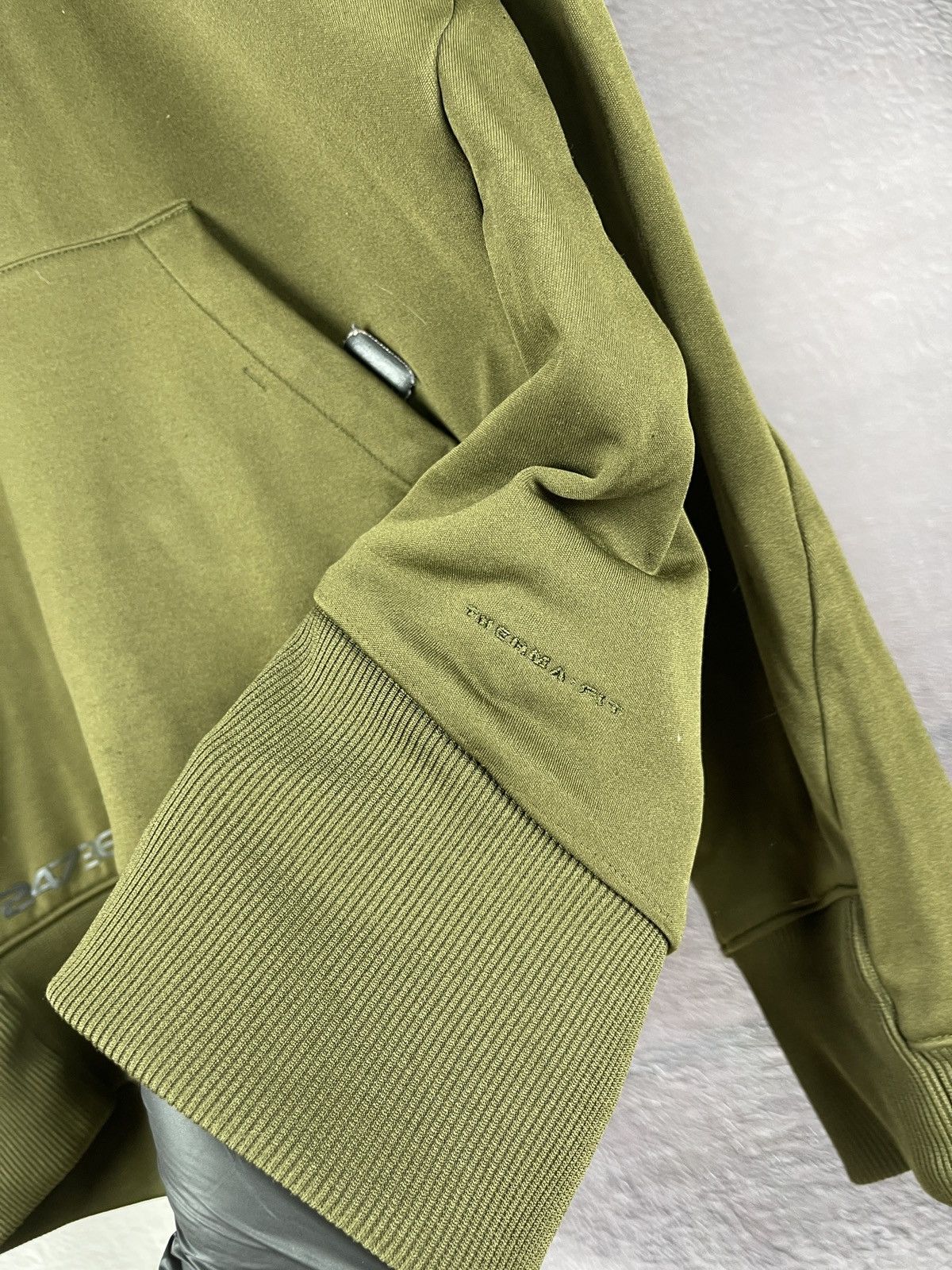 Nike × Vintage Nike vintage y2k khaki center logo swoosh hoodie Size US L / EU 52-54 / 3 - 8 Thumbnail