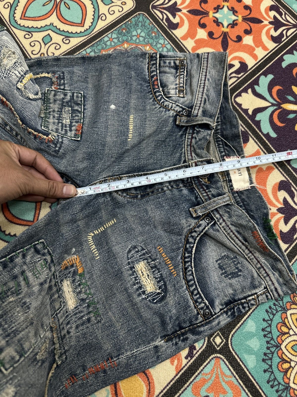 Other Japanese A'r Flare Recontructed Patchwork Flared Denim Size US 29 - 14 Thumbnail