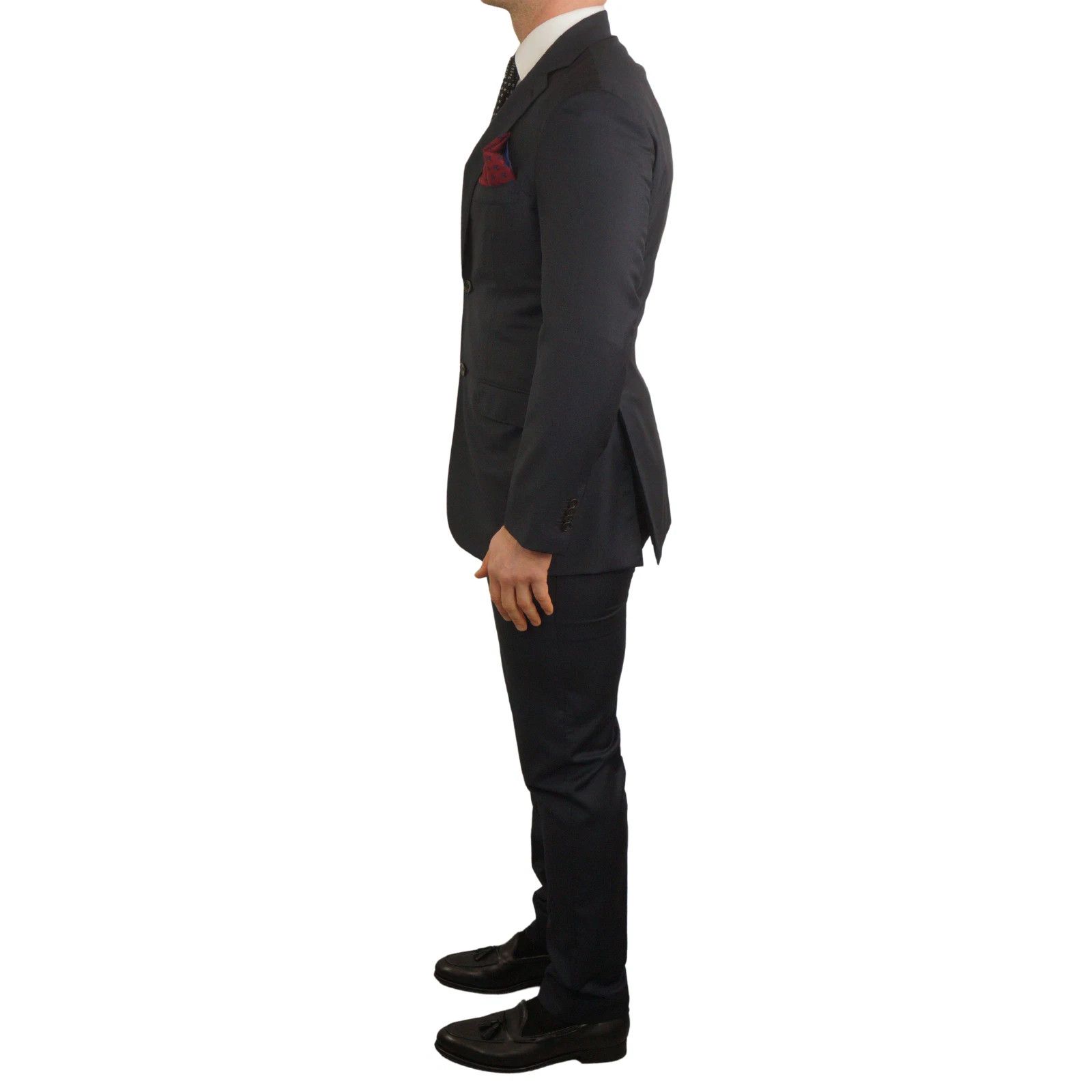 Suitsupply Men Suitsupply 3 Piece Suit Lazio Navy Blue Measure 33 US56S Size 54L - 4 Thumbnail
