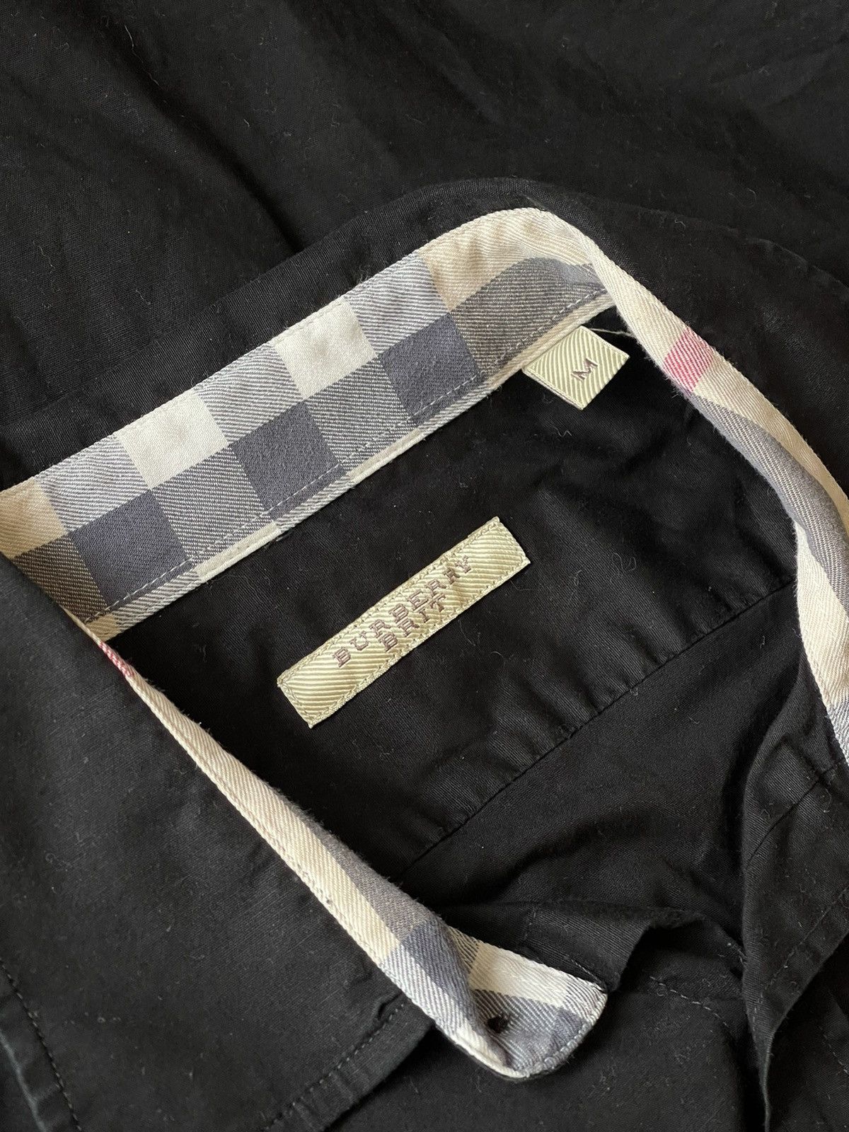 Burberry Burberry brit black nova check collar long sleeve shirt Size US M / EU 48-50 / 2 - 5 Thumbnail