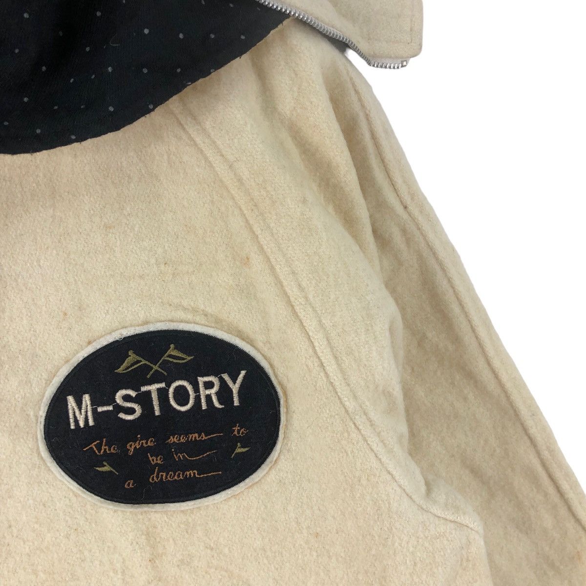 Vintage Vintage 80s M-STORY Varsity Jacket Big Logo Spellout Size US L / EU 52-54 / 3 - 3 Thumbnail