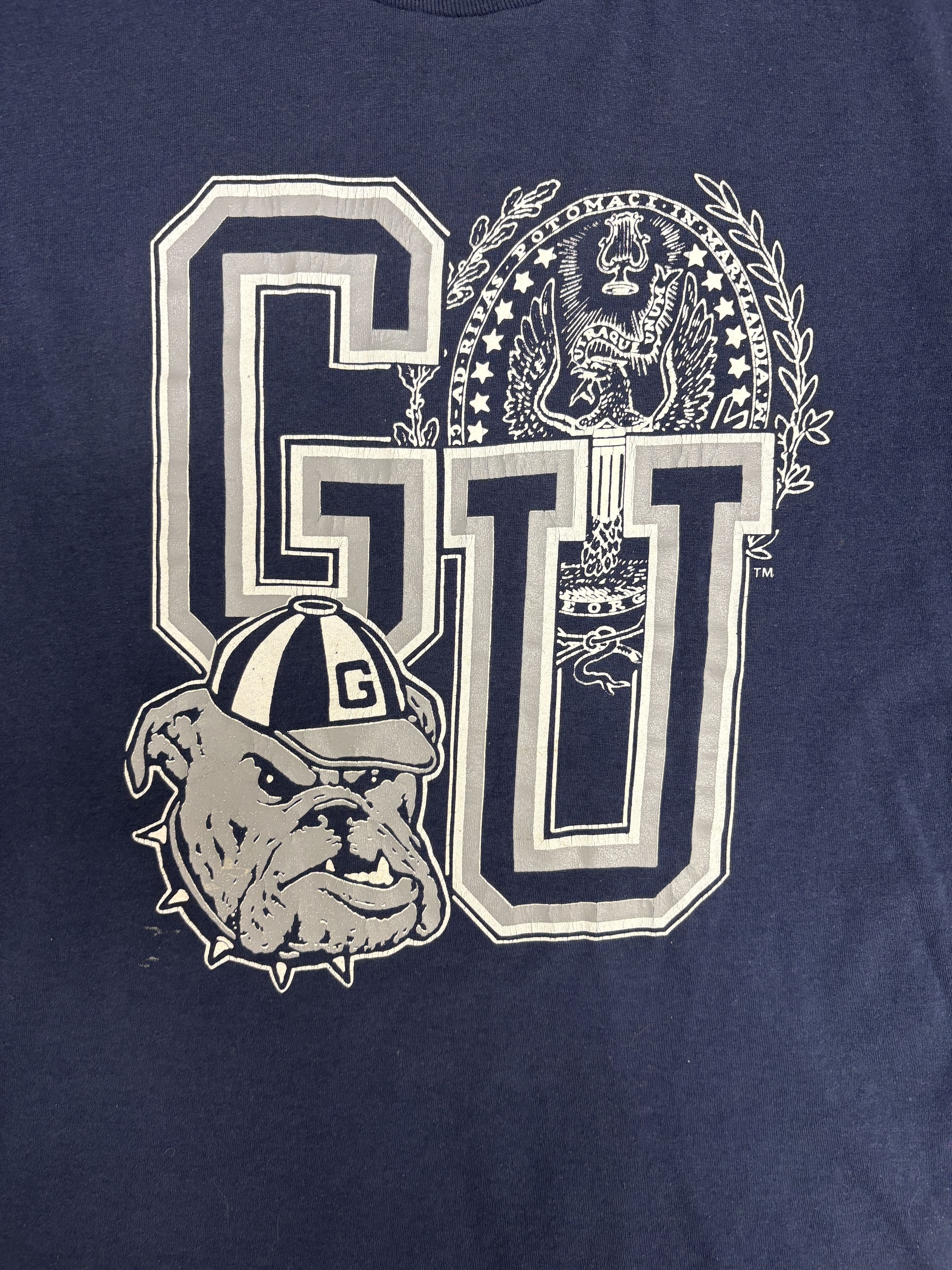 Vintage Georgetown Hoyas Vintage Blue T-Shirt Tee Size US XL / EU 56 / 4 - 2 Thumbnail