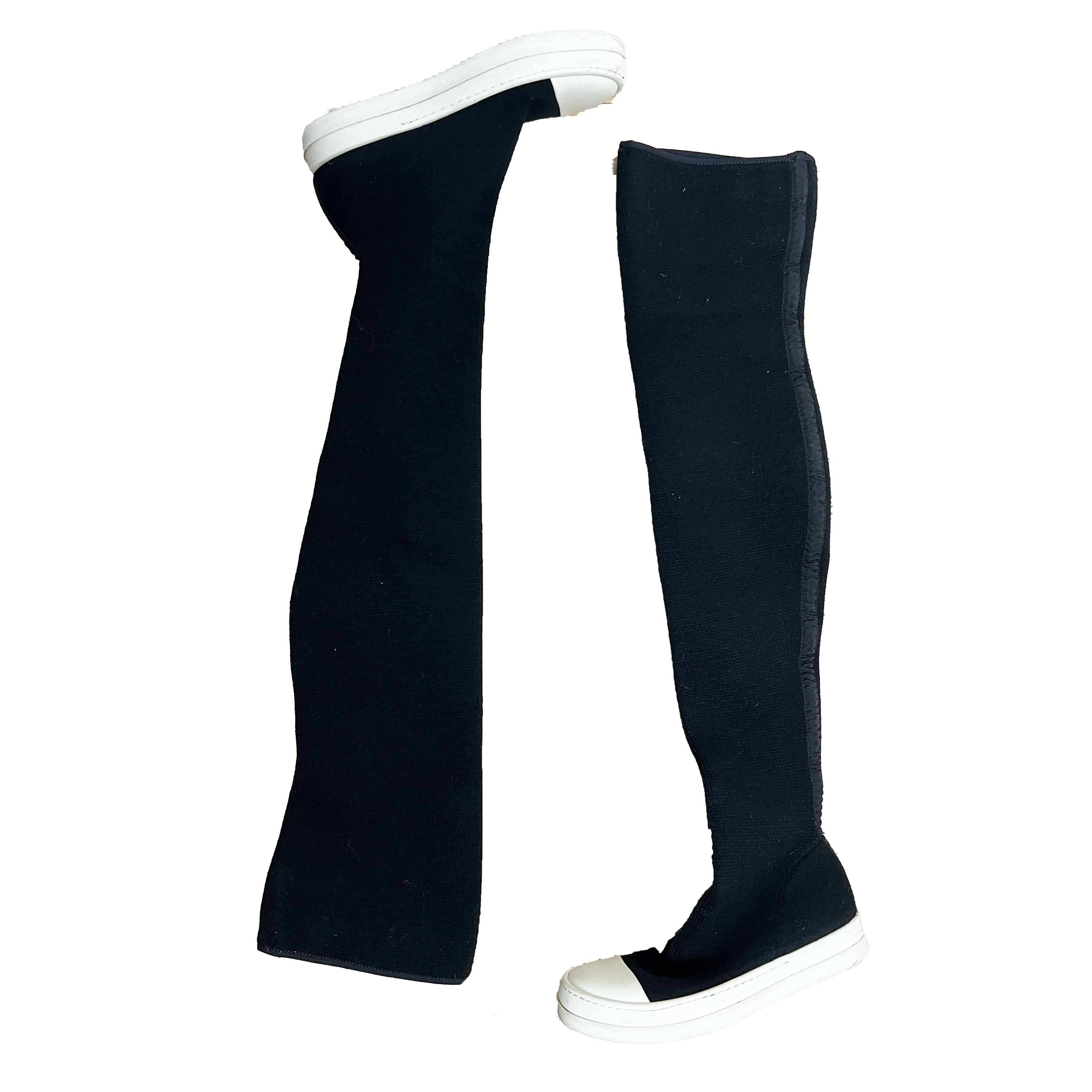 Rick Owens Drkshdw High Knee Socks Sneakers Size US 6 / IT 36 - 1 Thumbnail
