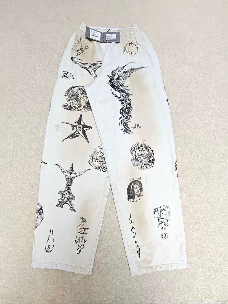 Balenciaga Balenciaga size xs 24 Summer Mud Dye Tattoo Sketch Graffiti Size US 26 / EU 42 - 1 Thumbnail