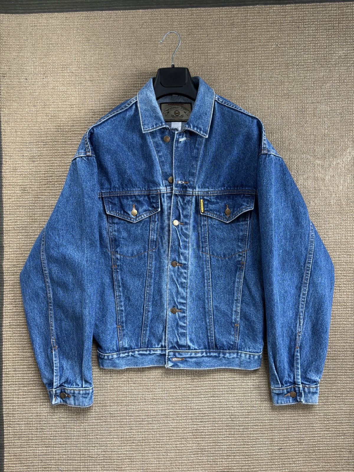 Armani 90’s Armani Jeans Cropped Denim Jacket Size US L / EU 52-54 / 3 - 3 Thumbnail