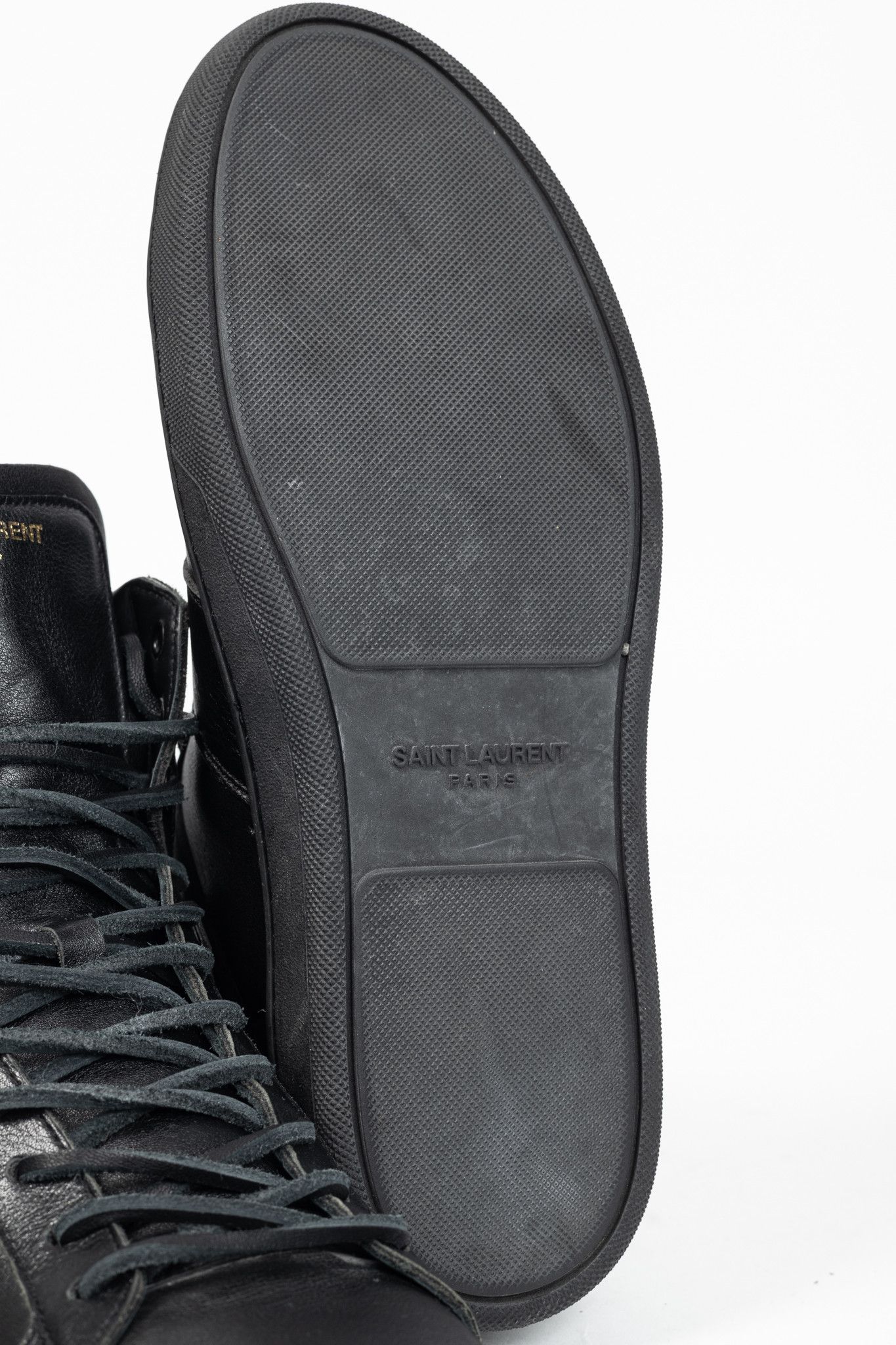 Saint Laurent Paris Saint Laurent SL/18H High Black Fringe High-Top Sneakers Size US 6 / EU 39 - 5 Thumbnail