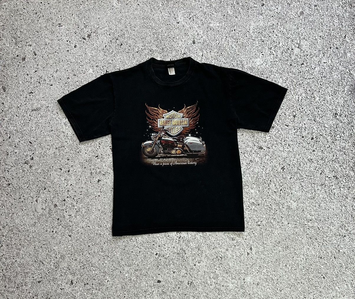 Band Tees × Harley Davidson × Vintage Vintage Harley Davidson Wear a Piece of American History Tee Size US XL / EU 56 / 4 - 6 Thumbnail