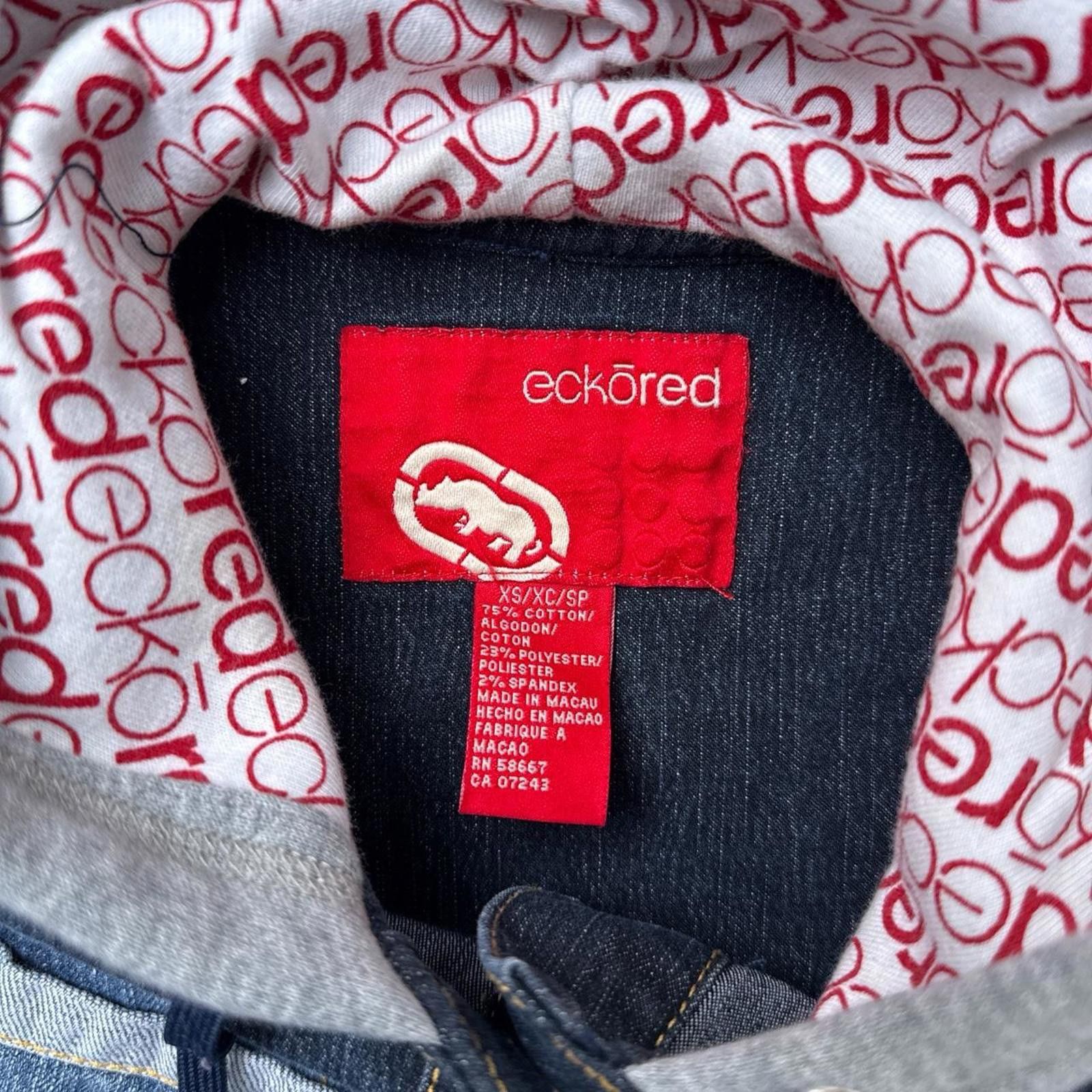 Ecko Unltd. Y2K Ecko Red Denim 00s Vest Hood Jacket Size US XS / EU 42 / 0 - 3 Thumbnail