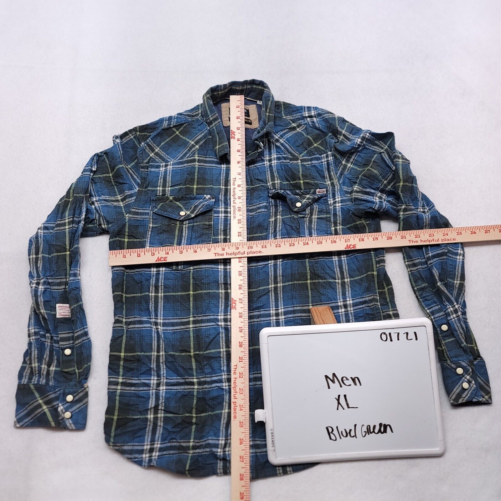 Jack & Jones Jack & Jones Vintage Clth Co Shirt Adult Mens Size XL Blue Size US XL / EU 56 / 4 - 6 Thumbnail