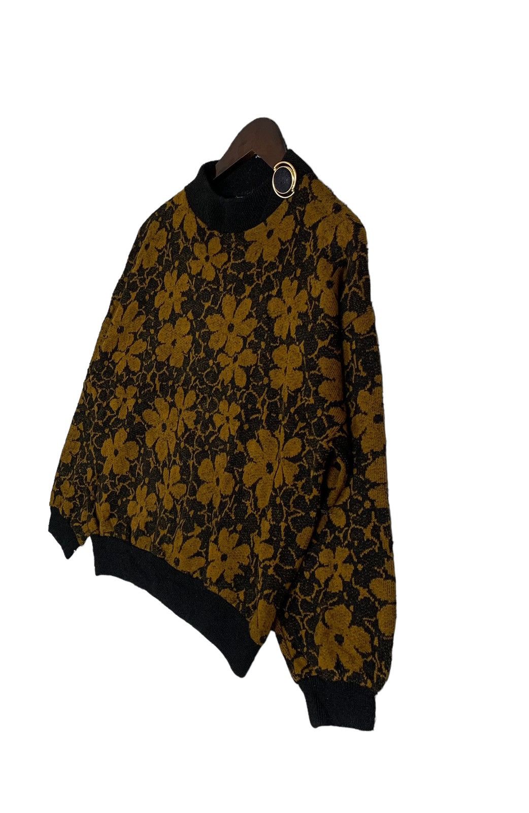 Designer Knit wear Italians Design made in italy Floral sweater Size M / US 6-8 / IT 42-44 - 6 Thumbnail