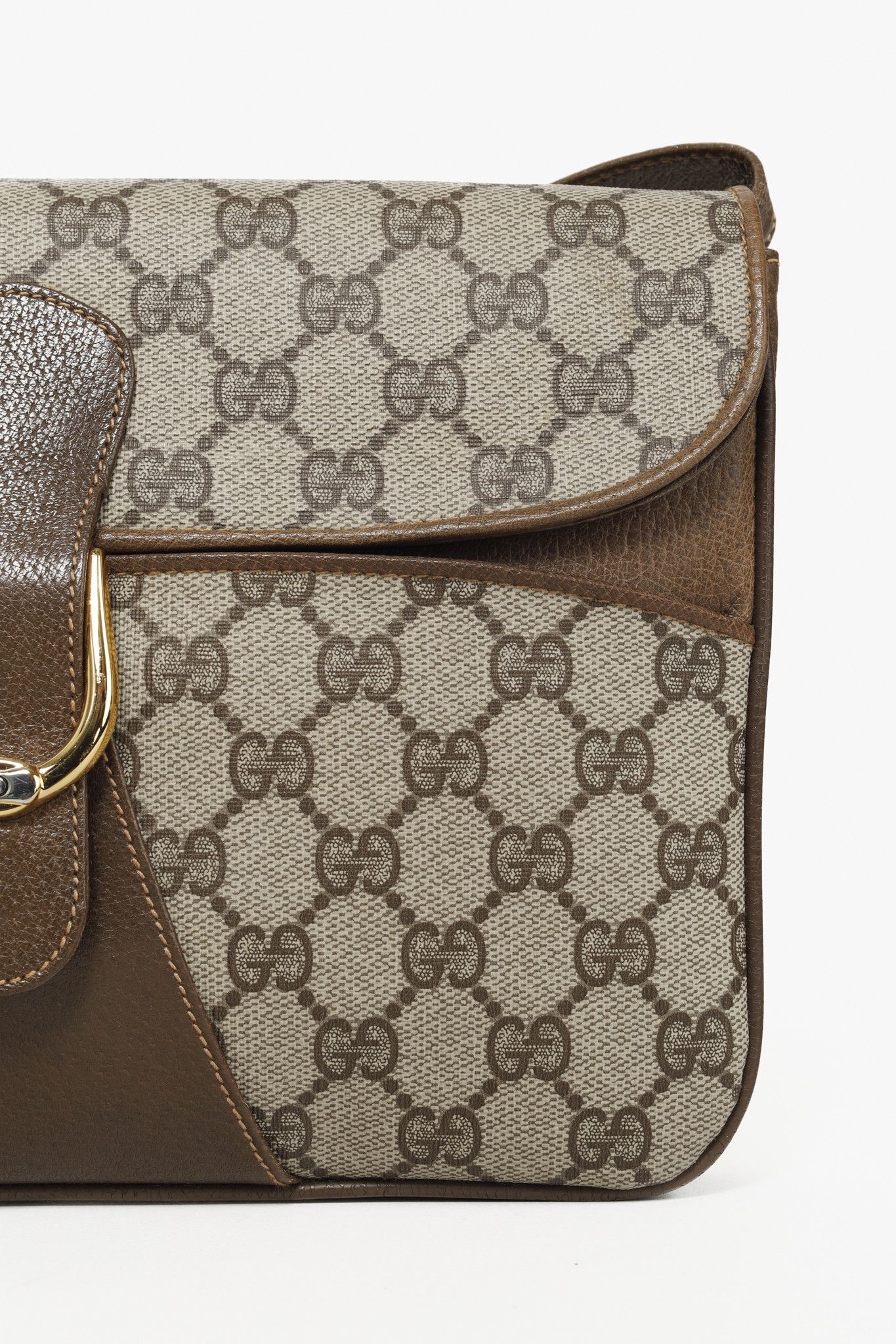 Gucci Gucci Vintage Beige Monogram Messenger Clutch Size ONE SIZE - 9 Thumbnail