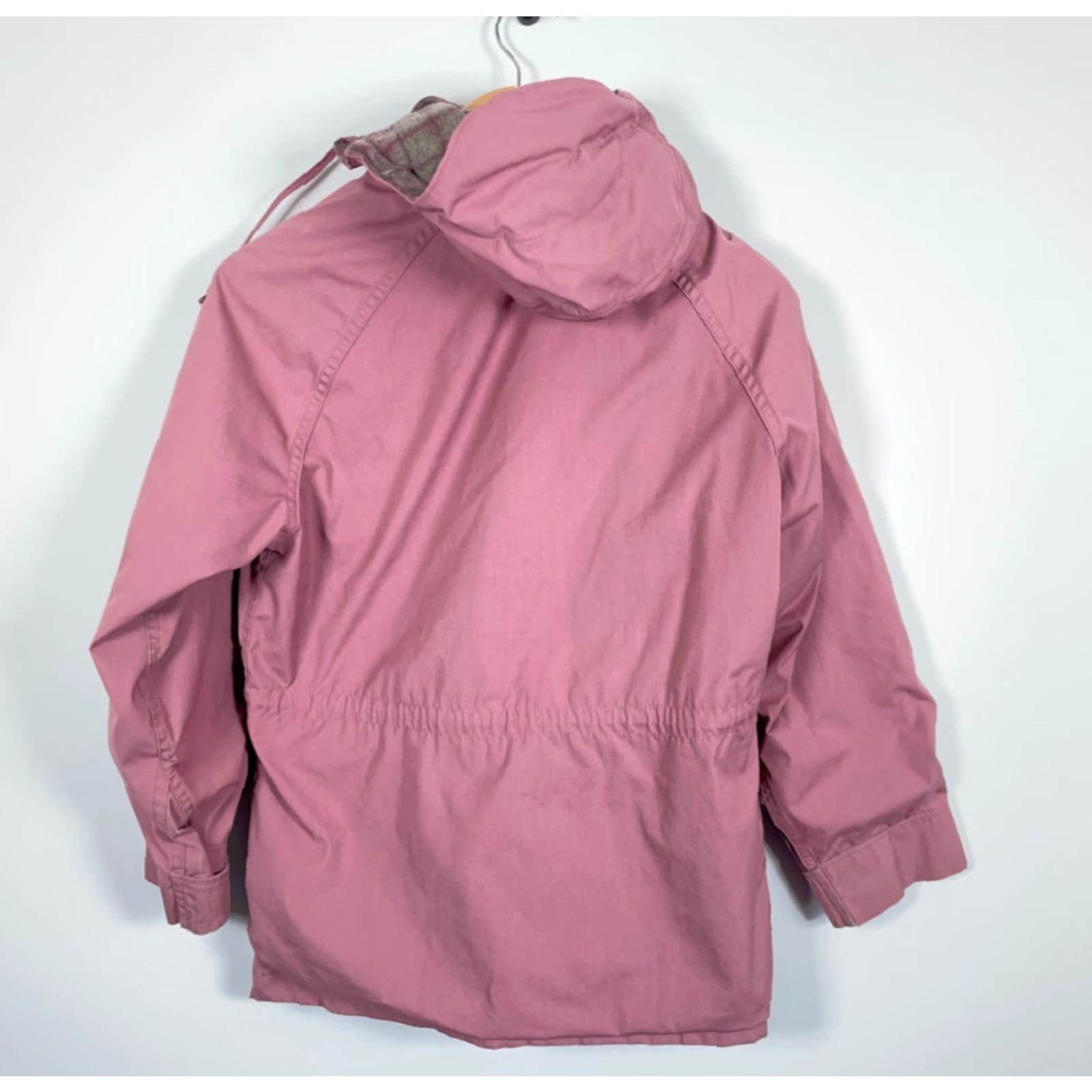 Vintage VINTAGE Woolrich Jacket Women's M Wool Lined Hooded Parka Full Zip Removable Hood Pockets 80s 90s Pink Size M / US 6-8 / IT 42-44 - 3 Thumbnail