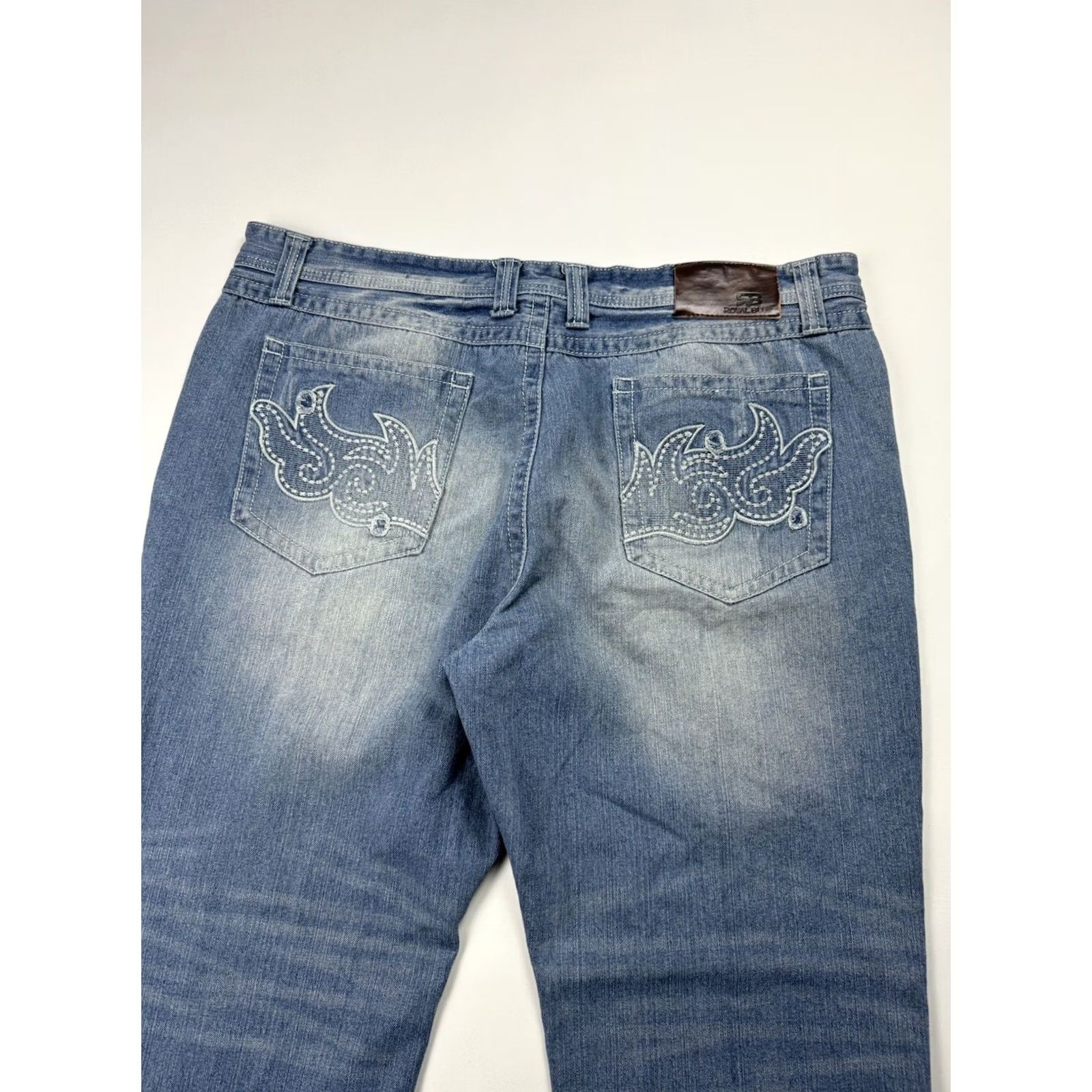 Vintage VINTAGE Royal Blue Jeans Mens Sz 44x32 fits 43x27 Wide Baggy South Pole Style Size US 44 / EU 60 - 2 Thumbnail