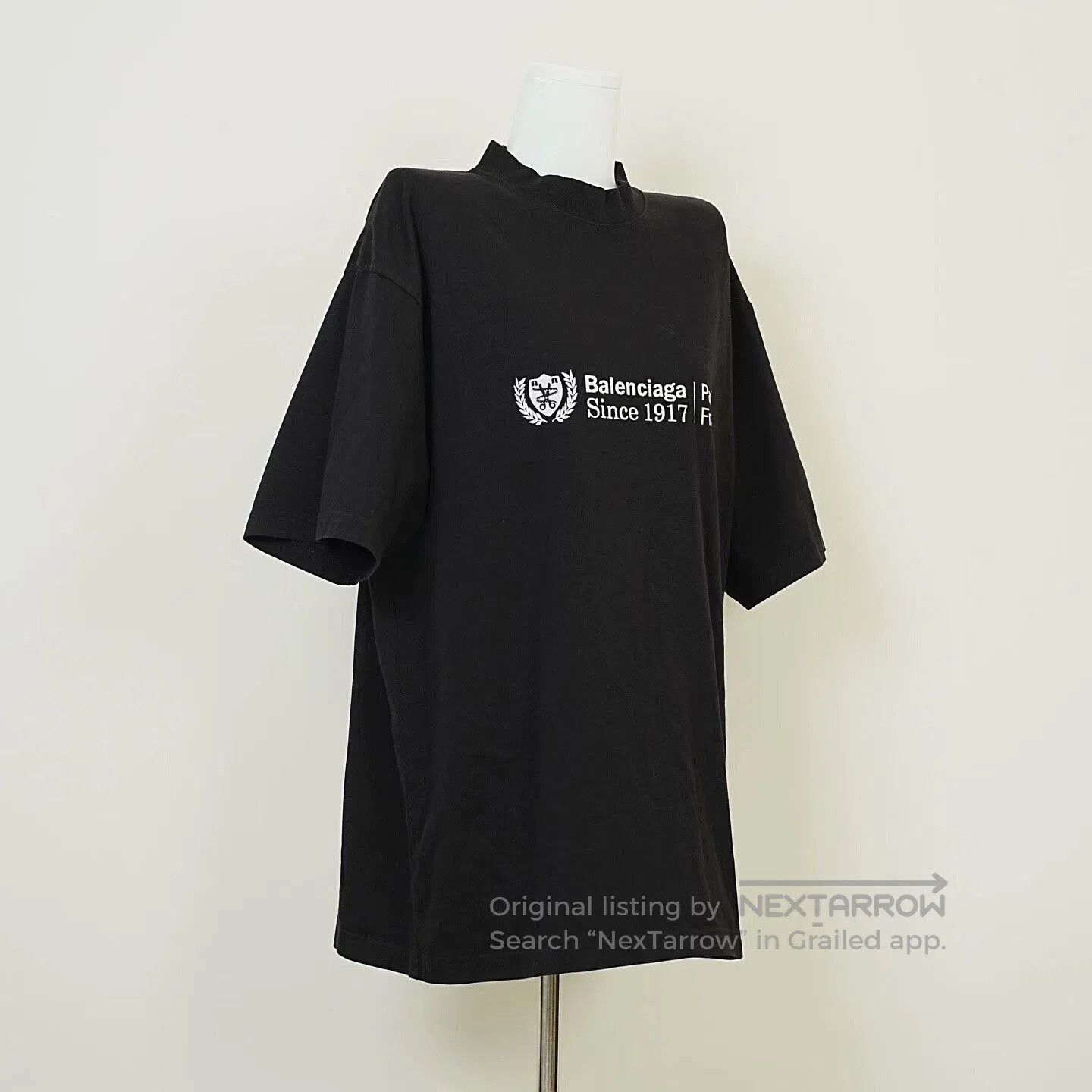 balenciaga institutional logo black t.