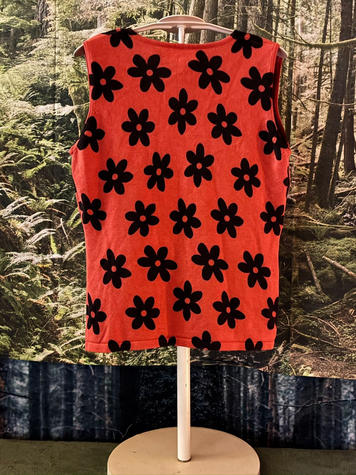 Other Vintage Joseph A. Quest-Ce-Qu’est Silk Knit Floral Vest Size S / US 4 / IT 40 - 7 Thumbnail