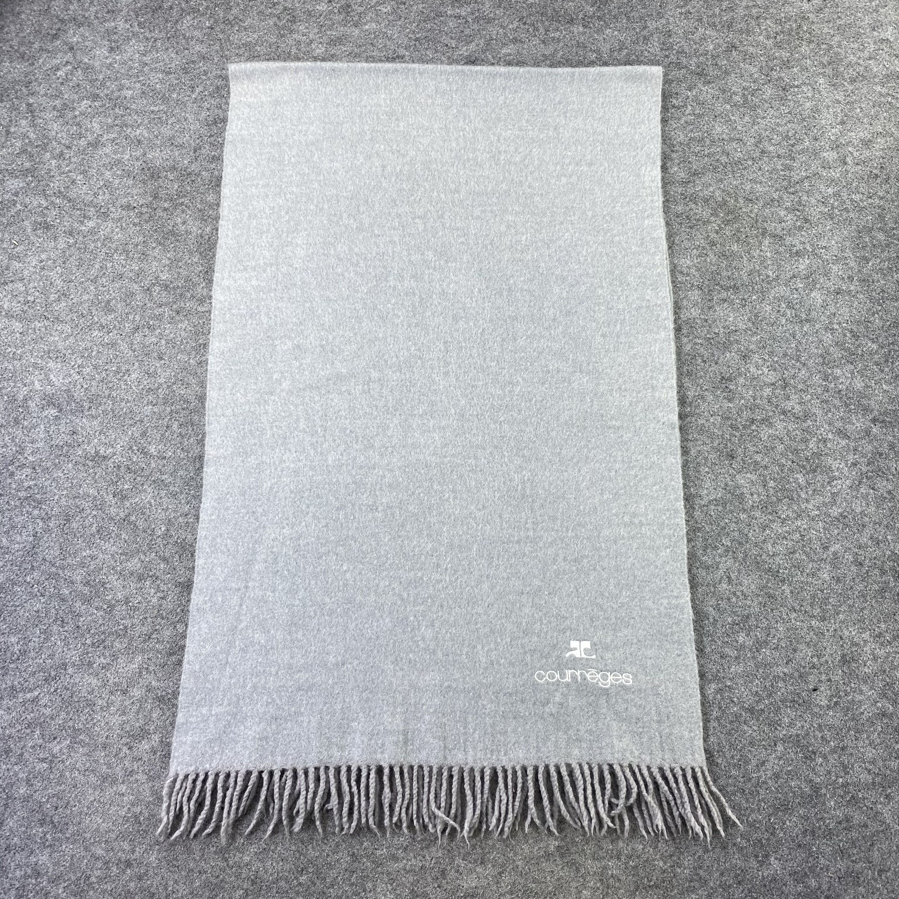 Courreges × Vintage Courreges Big Size Scarf / Muffler / Neckwear-K087 Size ONE SIZE - 3 Thumbnail