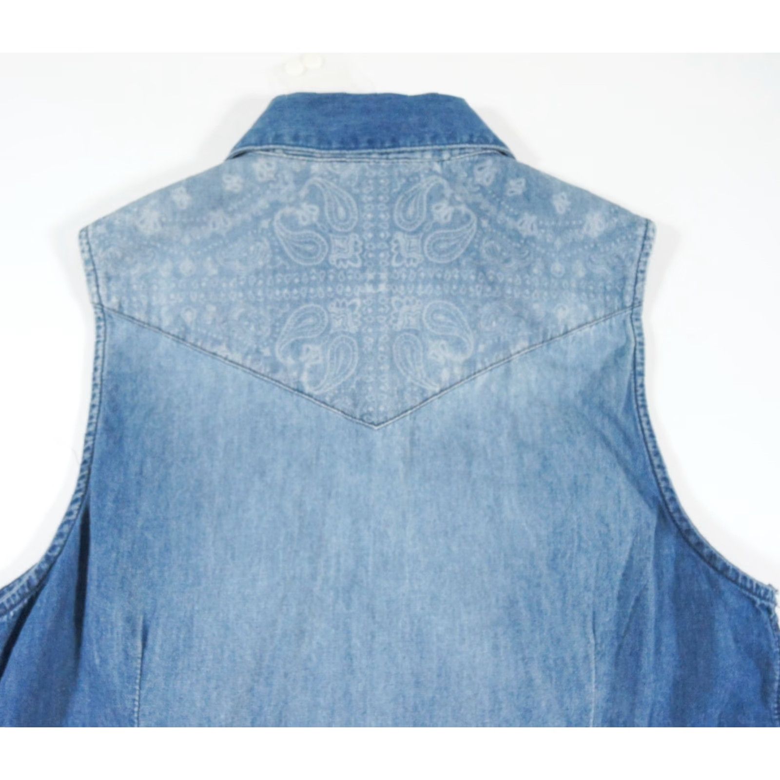 Harley Davidson VINTAGE Harley-Davidson Women's Shirt Small Blue Sleeveless Button-Down Motorcycle Casual All Seasons Size S / US 4 / IT 40 - 7 Thumbnail