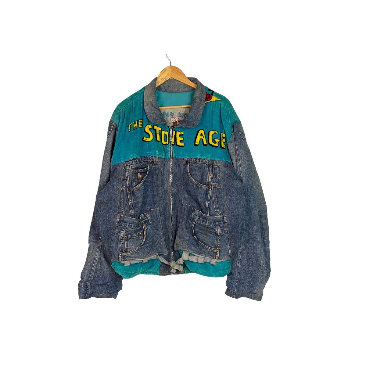 Too Cute Stone Age Denim Jeans Designed Jacket
