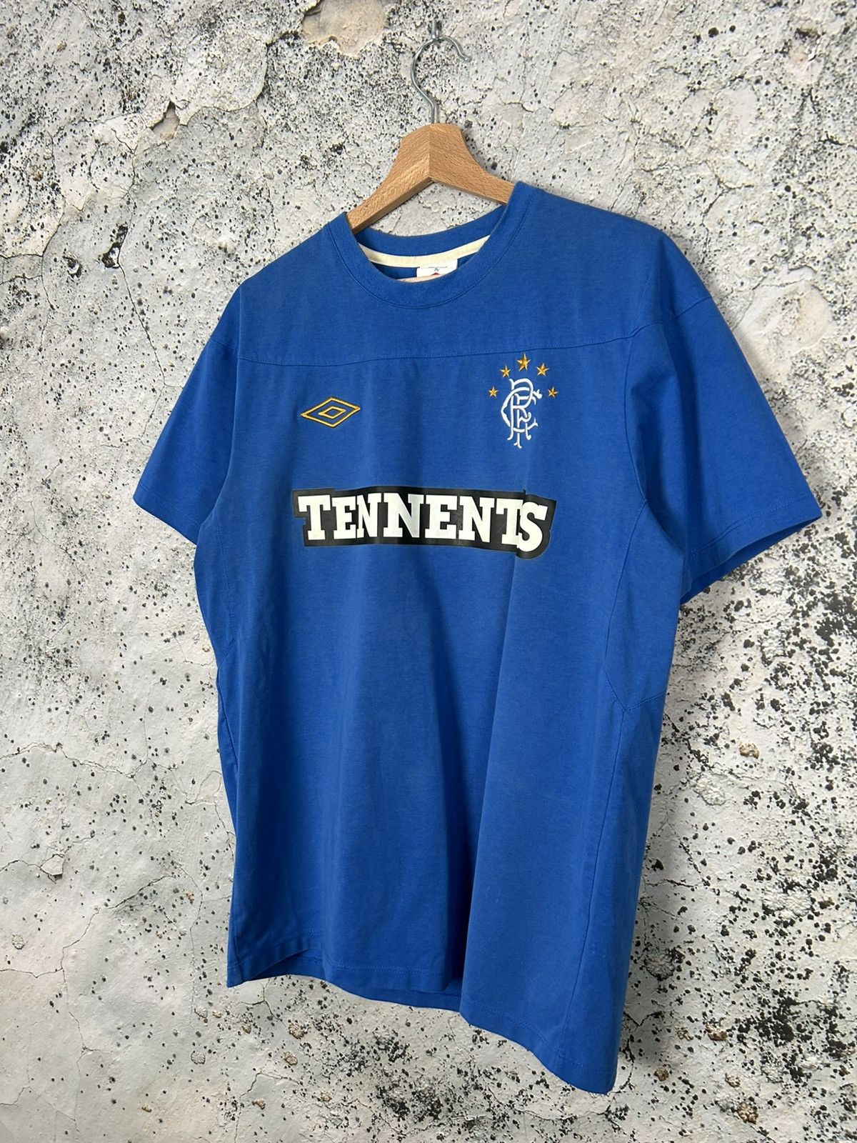 Umbro Umbro Soccer Jersey Glasgow Rangers Scotland Football Size US L / EU 52-54 / 3 - 2 Thumbnail