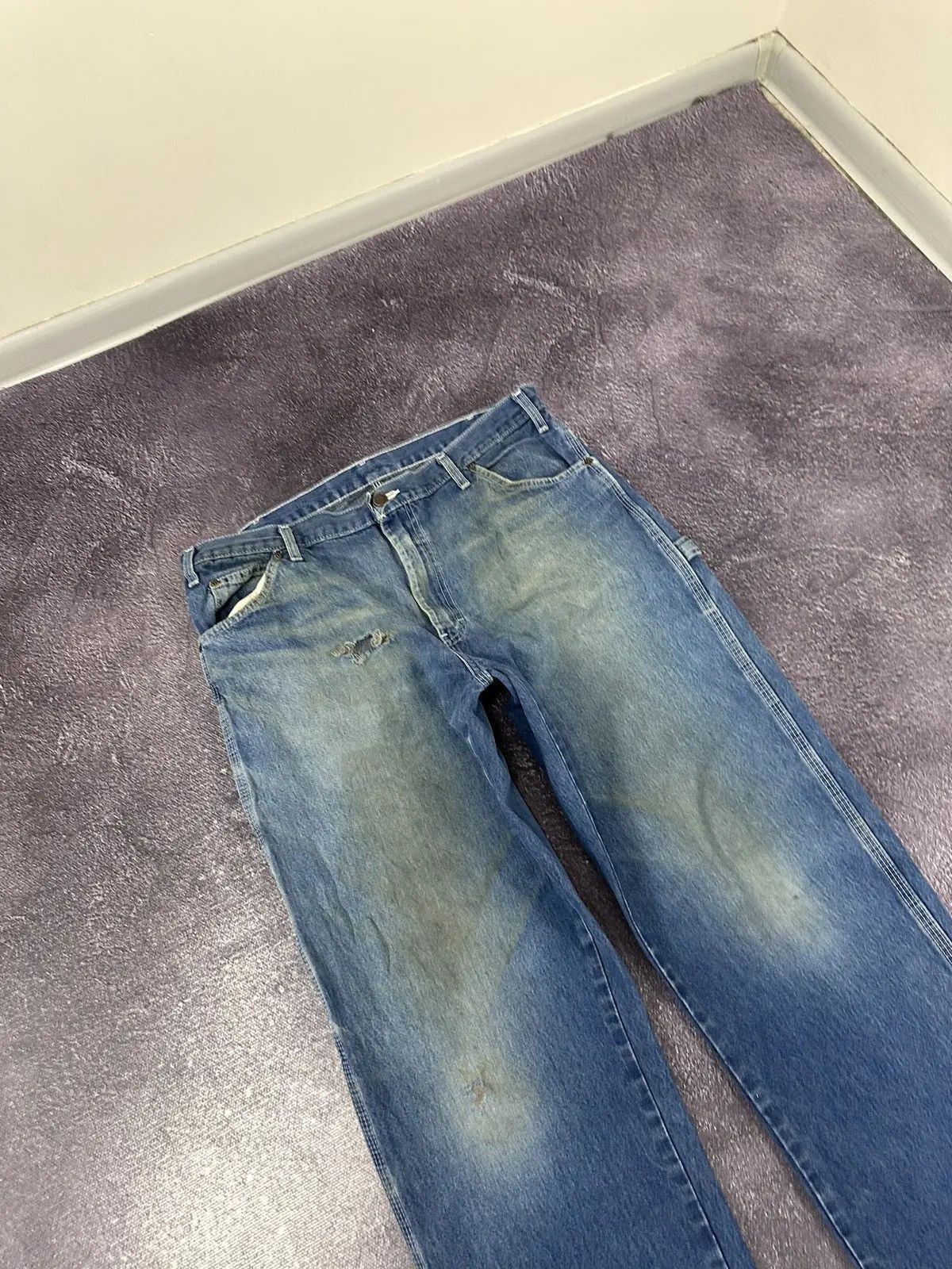 Dickies × Vintage Vintage Dickies Faded Blue Denim Skate Hype Baggy Jeans Size US 36 / EU 52 - 10 Thumbnail
