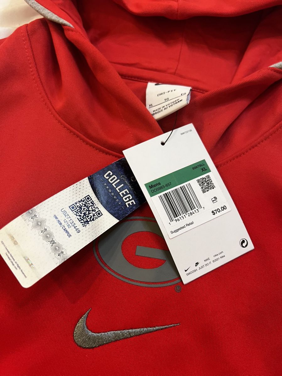 Nike New with Tags NIKE/Georgia Bulldogs Center Check Hoodie Size US XL / EU 56 / 4 - 4 Thumbnail