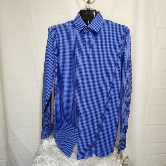 Banana Republic Banana Republic Non-Iron Slim Fit Long Sleeve Plaid Men's Sh Size US M / EU 48-50 / 2 - 11 Thumbnail