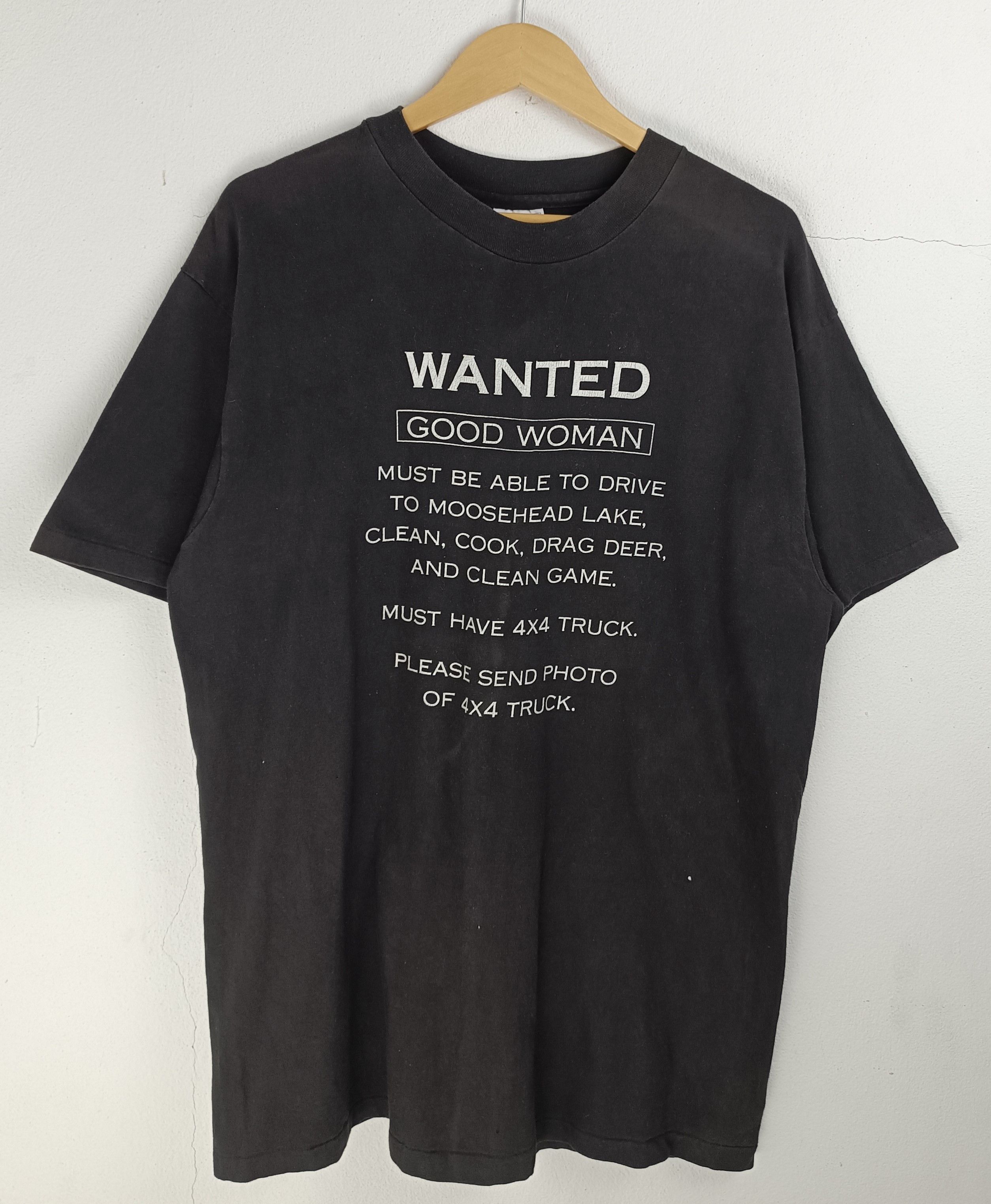 Other VINTAGE 90'S WANTED GOOD WOMAN HUMOR ADULT FUNNY TEE TRUCK Size US XL / EU 56 / 4 - 3 Thumbnail