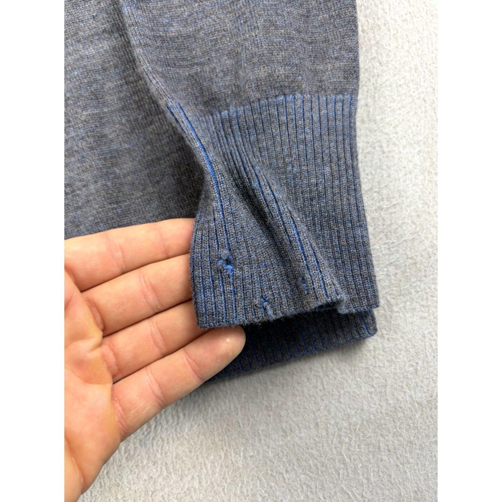Patagonia Patagonia Sweater Women’s XL Gray Merino Wool Quarter Zip Mock Neck Long Sleeve Zipper Pullover Outdoor Striped Size XL / US 12-14 / IT 48-50 - 5 Thumbnail