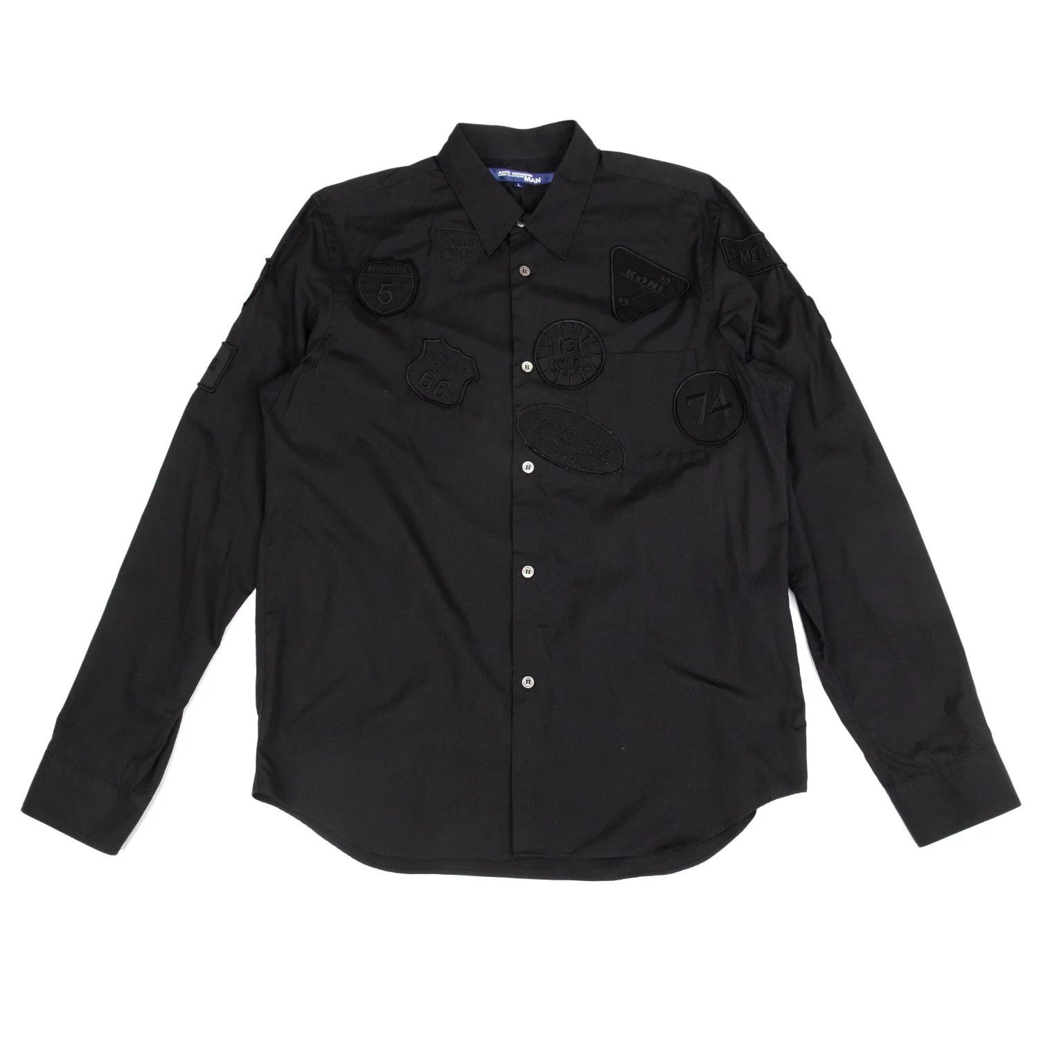 Junya Watanabe Black Patch Design Long Sleeve Shirt Size L Size US L / EU 52-54 / 3 - 1 Thumbnail