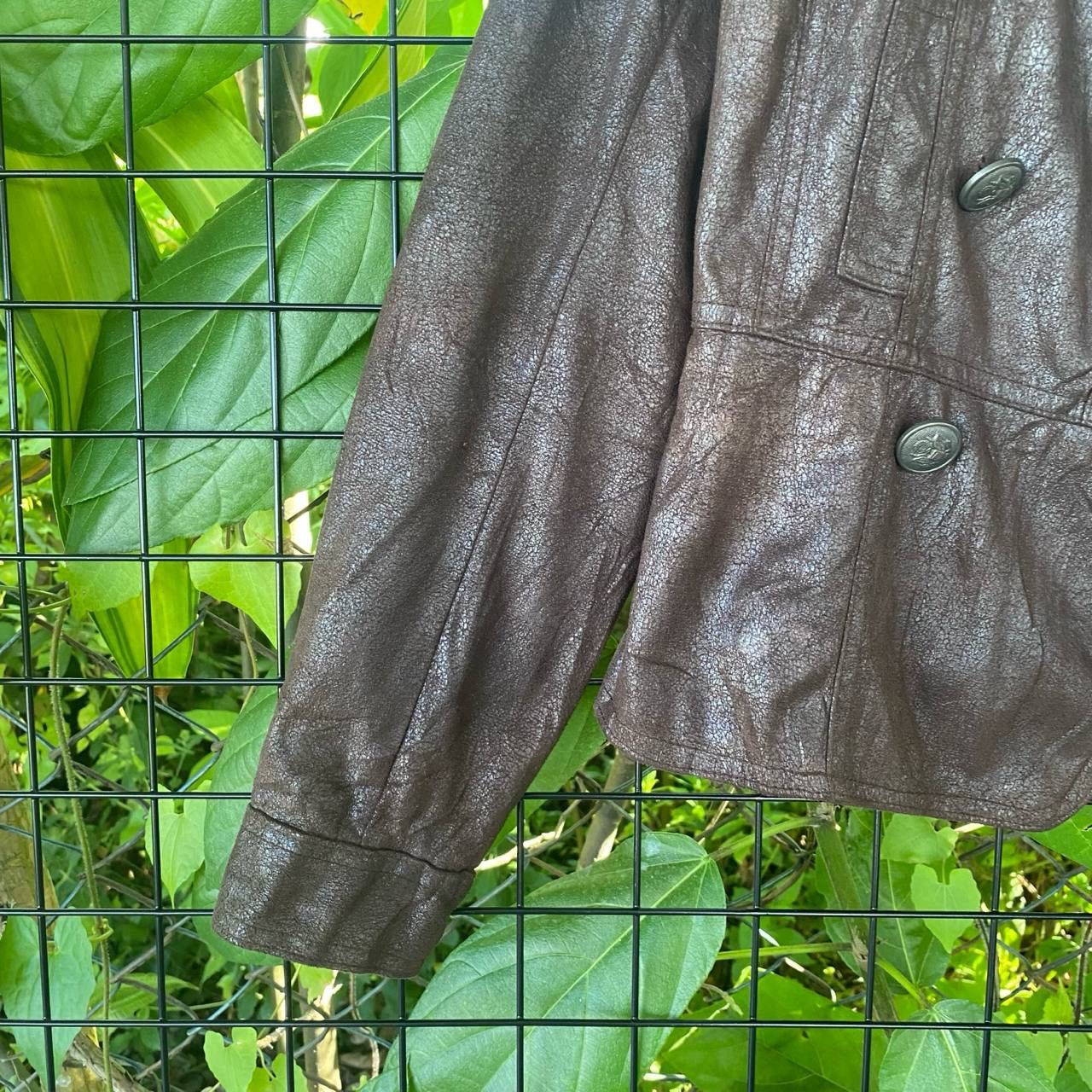 Genuine Leather × Vintage Vintage Pu Leather Crop Top Size S / US 4 / IT 40 - 4 Thumbnail