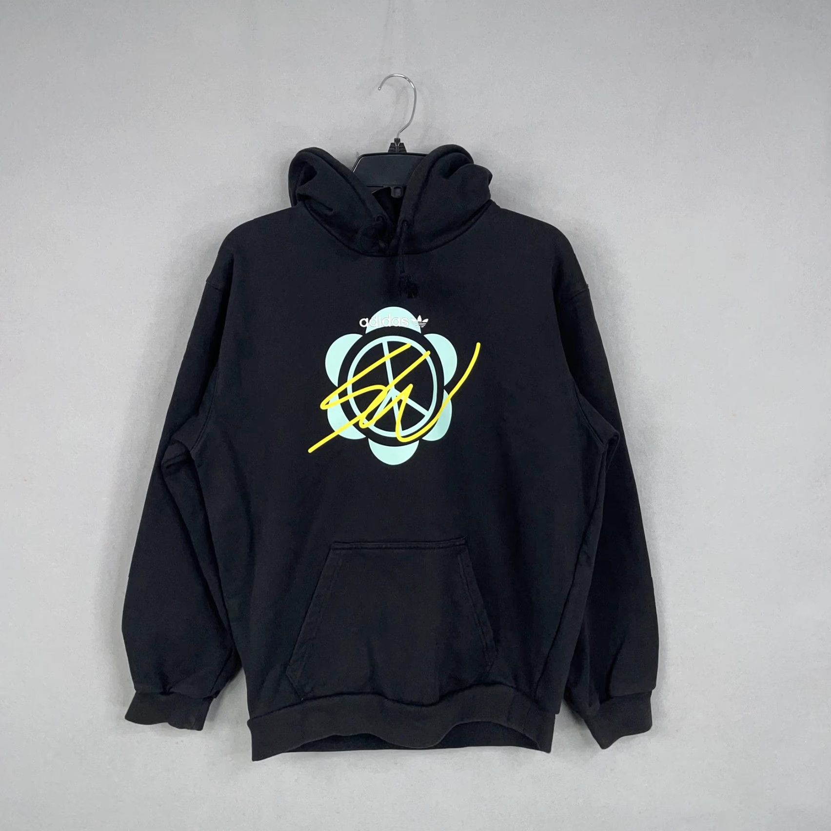 Adidas Adidas Hoodie Mens Medium Black Sean Wotherspoon Superturf Pullover Sweatshirt Graphic Print Subtle Fade Size US M / EU 48-50 / 2 - 2 Thumbnail