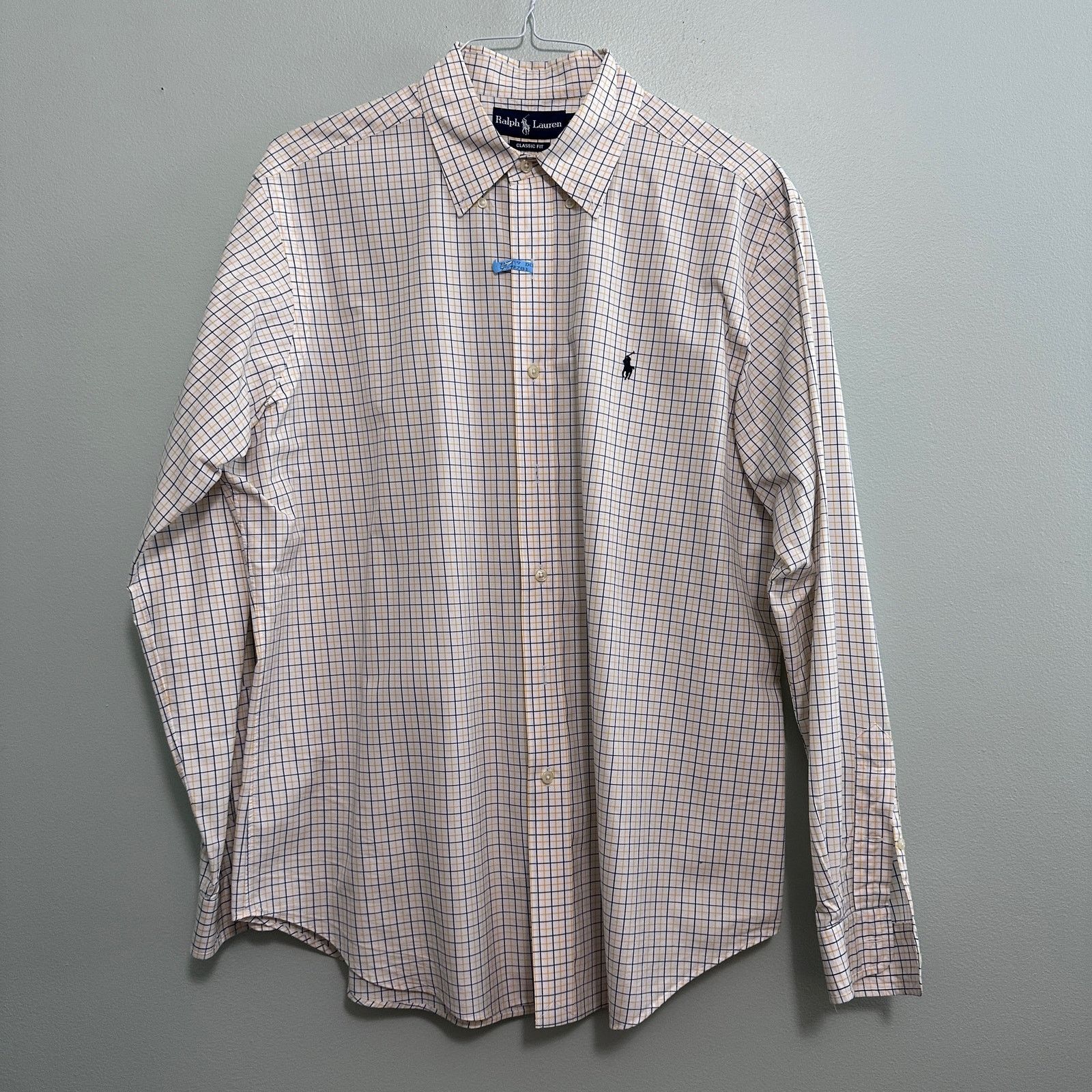 Ralph Lauren Ralph Lauren yellow and navy plaid classic fit button down Size US L / EU 52-54 / 3 - 2 Thumbnail