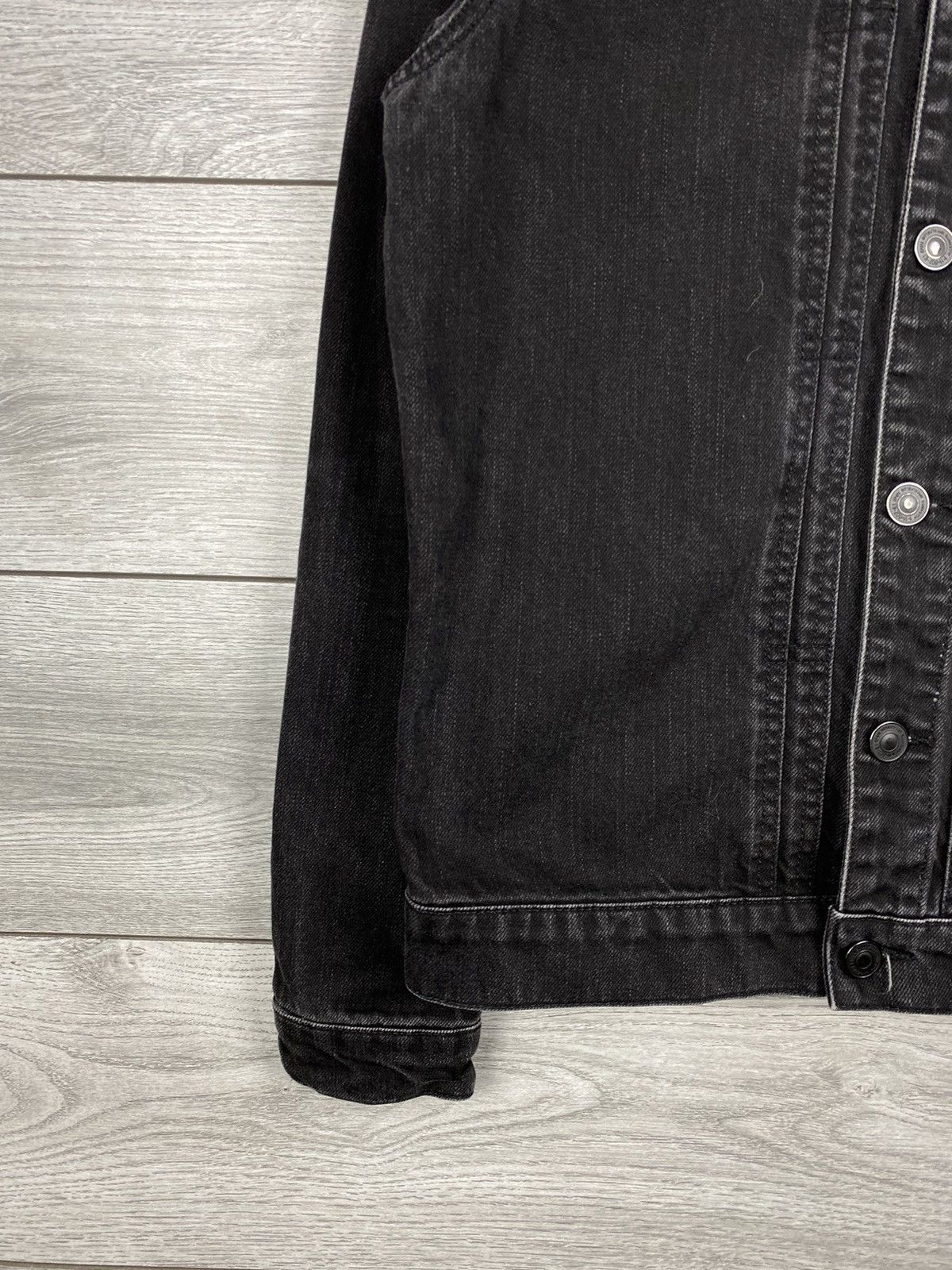 Allsaints Mens Allsaints Washed Black Denim Jacket Size US L / EU 52-54 / 3 - 5 Thumbnail