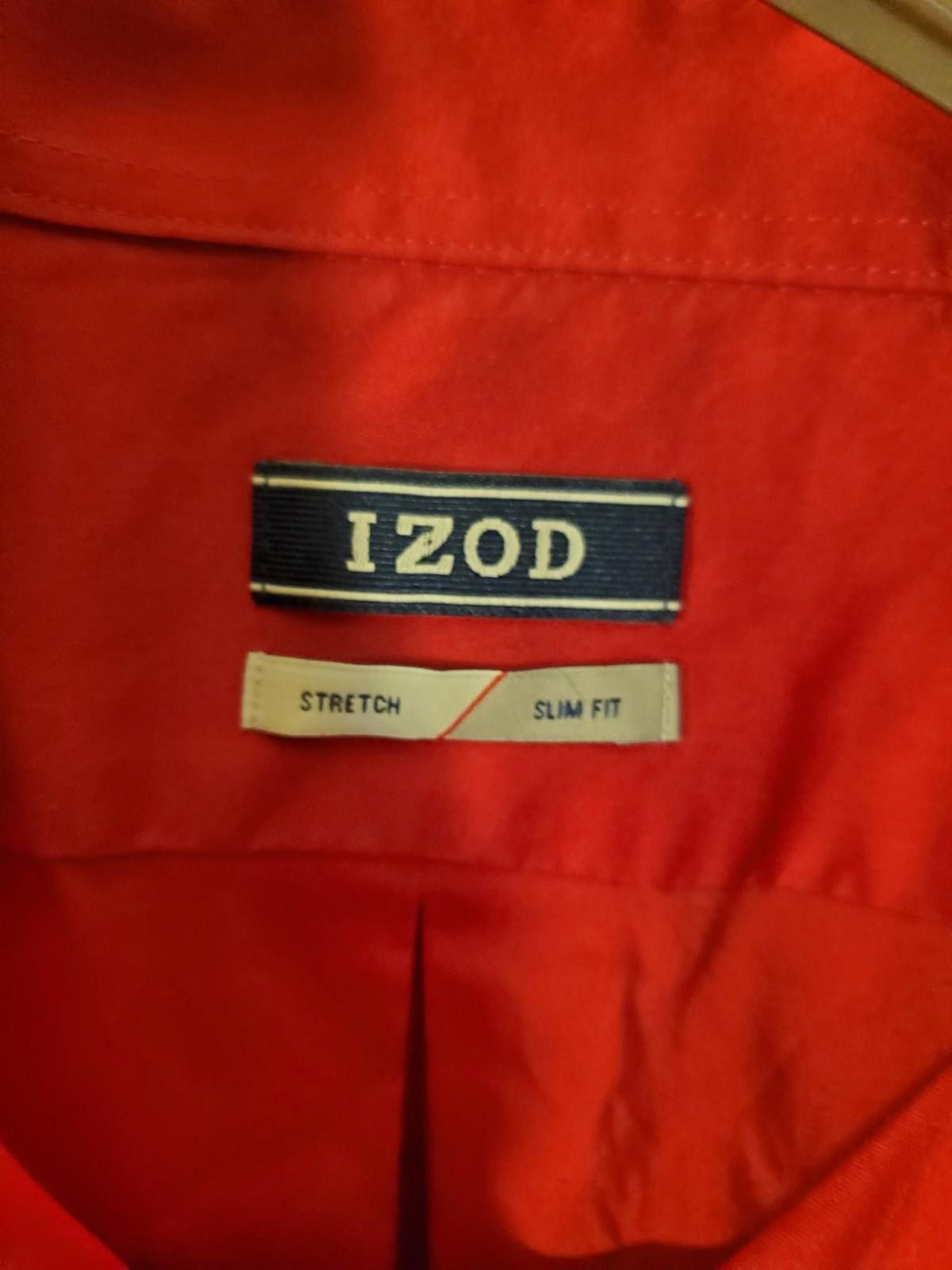 Izod Izod Mens Slim Fit 15 Solid Red Long Sleeve Casual Work L Size US L / EU 52-54 / 3 - 2 Thumbnail