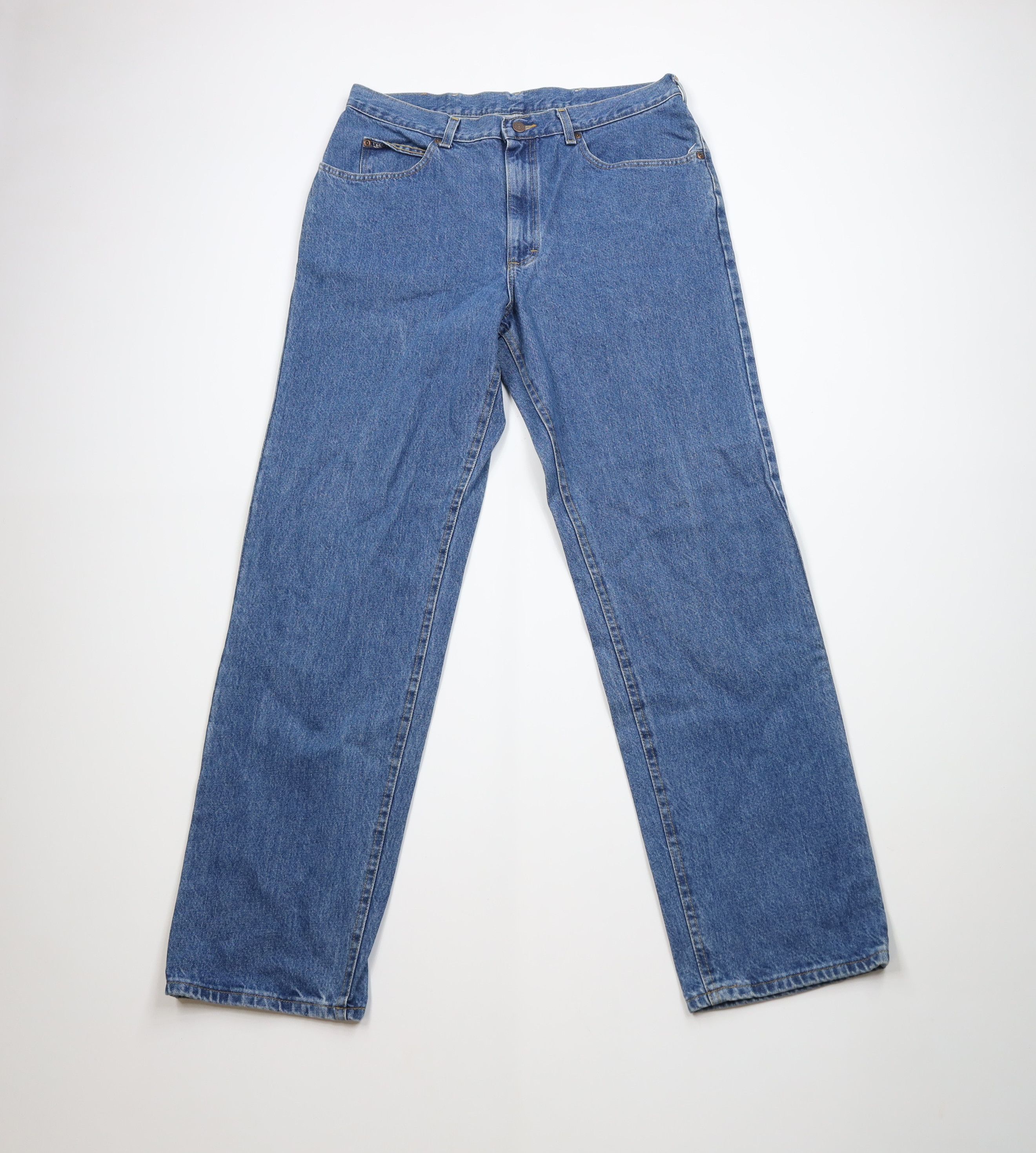 Lee Vintage 90s Lee Straight Leg Denim Jeans Blue Cotton Size US 38 / EU 54 - 1 Thumbnail
