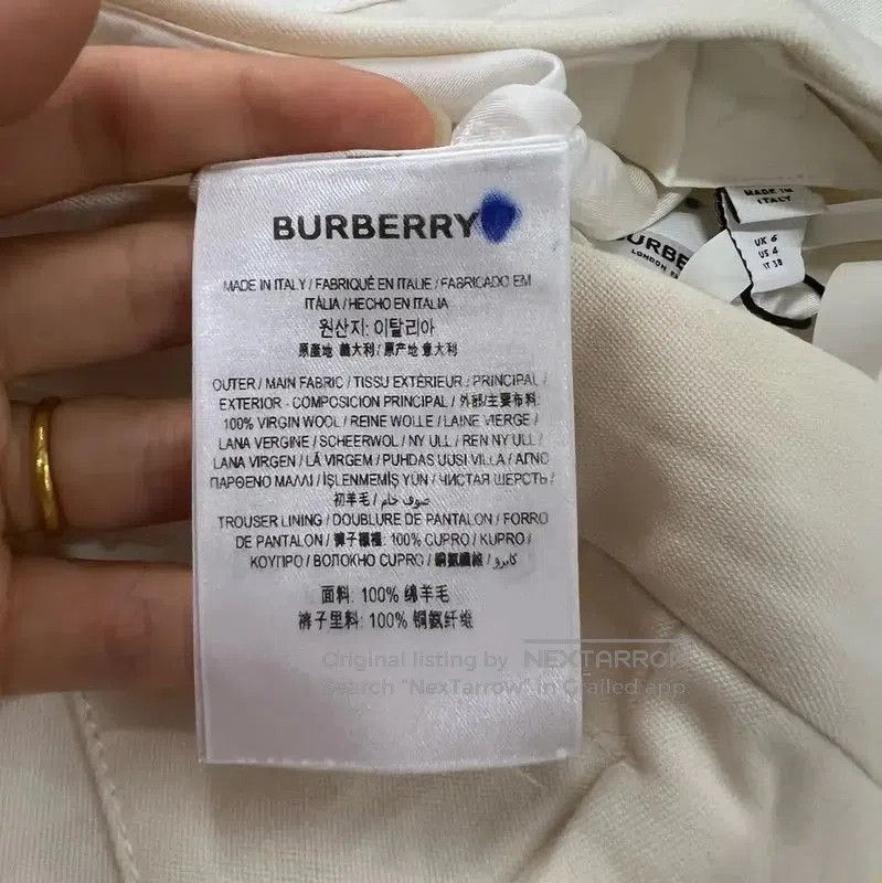 Burberry Burberry Summer White Cotton Casual Pants. Size 35" - 4 Thumbnail