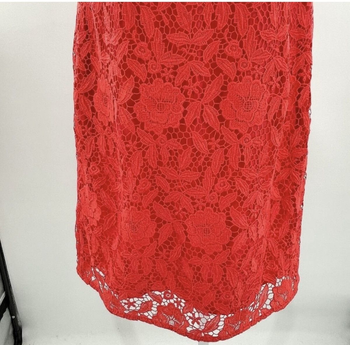 Free People Free People Floral Lace Sleeveless Mini Sheath Dress Red Size M / US 6-8 / IT 42-44 - 3 Thumbnail