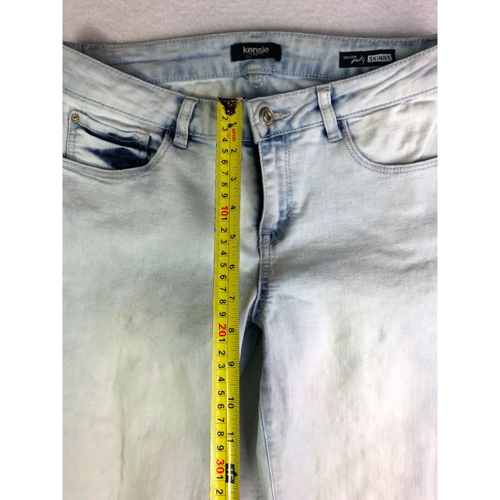 Vintage Kensie Jeans Skinny Womens 28 Light Blue Jeans 28x21 Measured Regular Rise Denim Blue 28x21 Kensie Jeans You Look Pretty Skinny Women Sz 28 Size 28" / US 6 / IT 42 - 5 Thumbnail