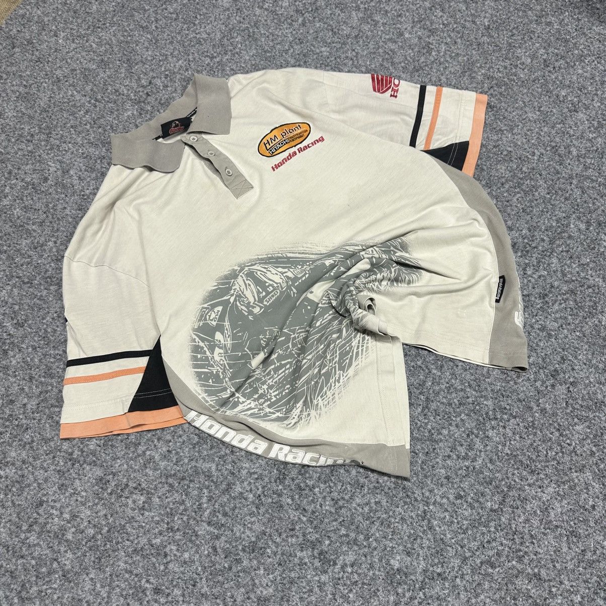 Honda VTG Mans Polo Honda Racing Size XL Distressed Cotton Y2K Size US XL / EU 56 / 4 - 1 Thumbnail