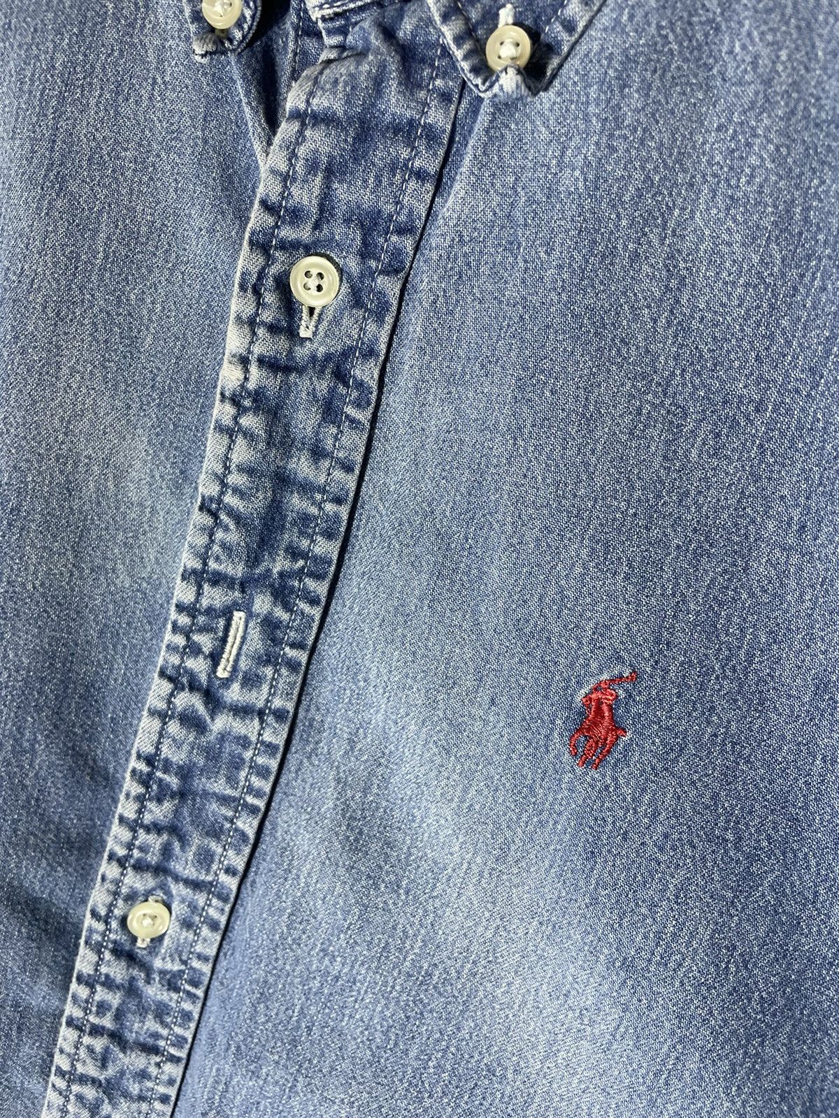 Polo Ralph Lauren × Vintage Polo Ralph Lauren vintage denim shirt Size US XL / EU 56 / 4 - 4 Thumbnail