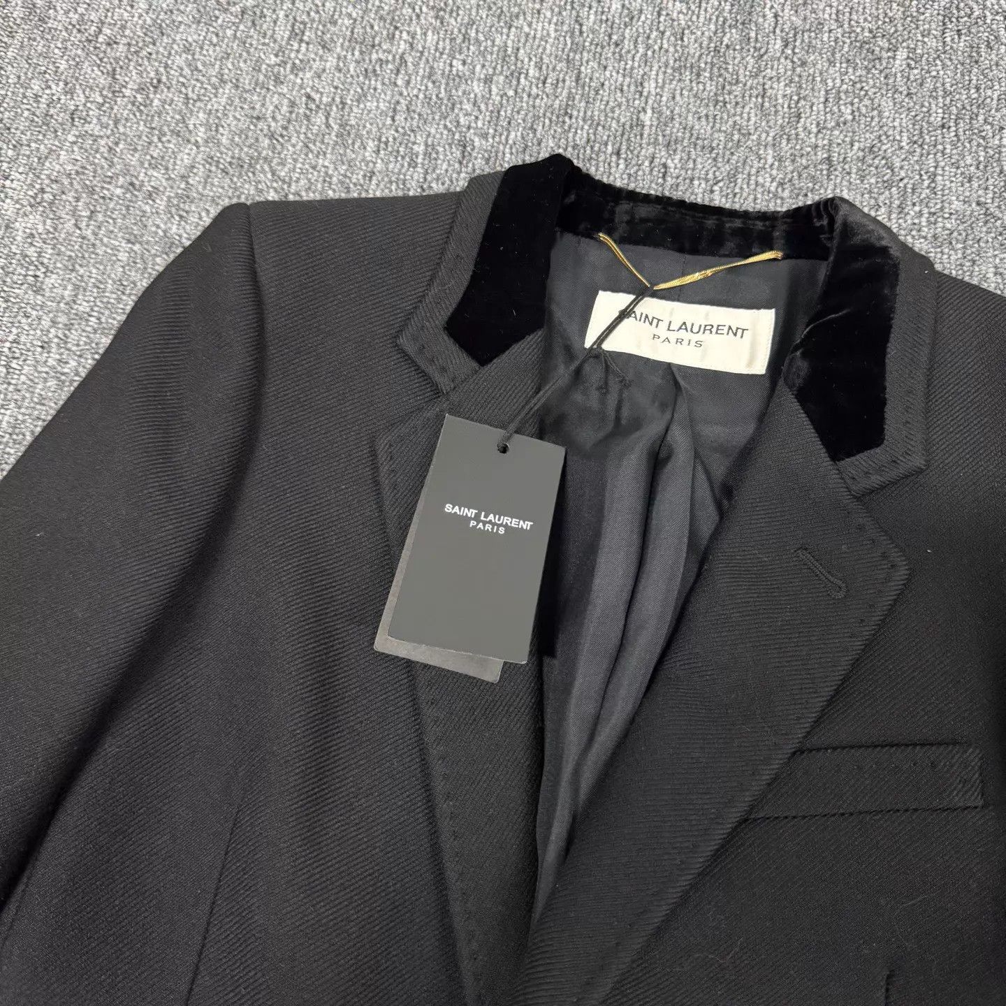 Saint Laurent Paris Saint Laurent Velvet Collar Longline Blazer Size 38 Size XS / US 0-2 / IT 36-38 - 4 Thumbnail